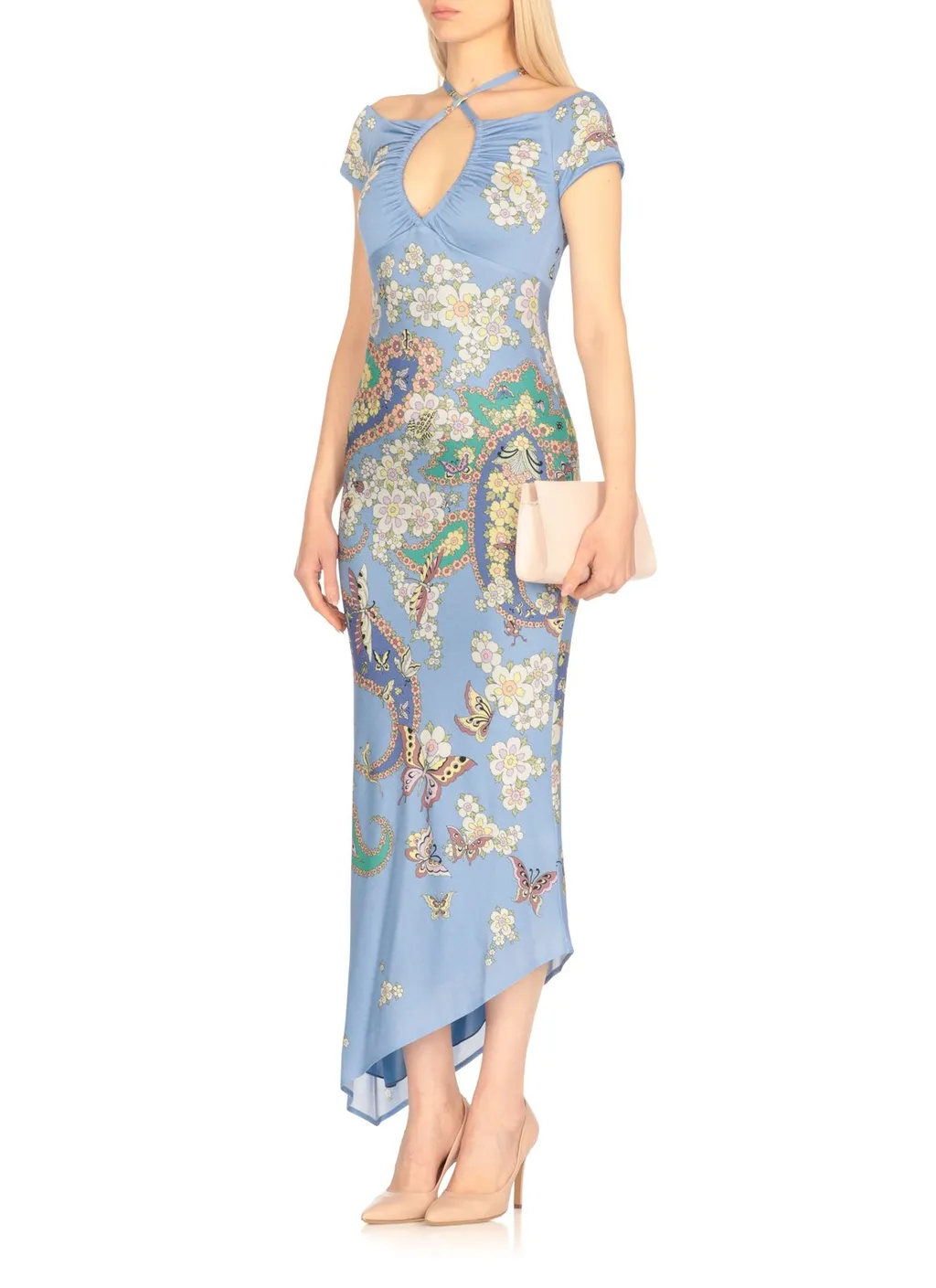 V-Neck Floral Maxi Dress