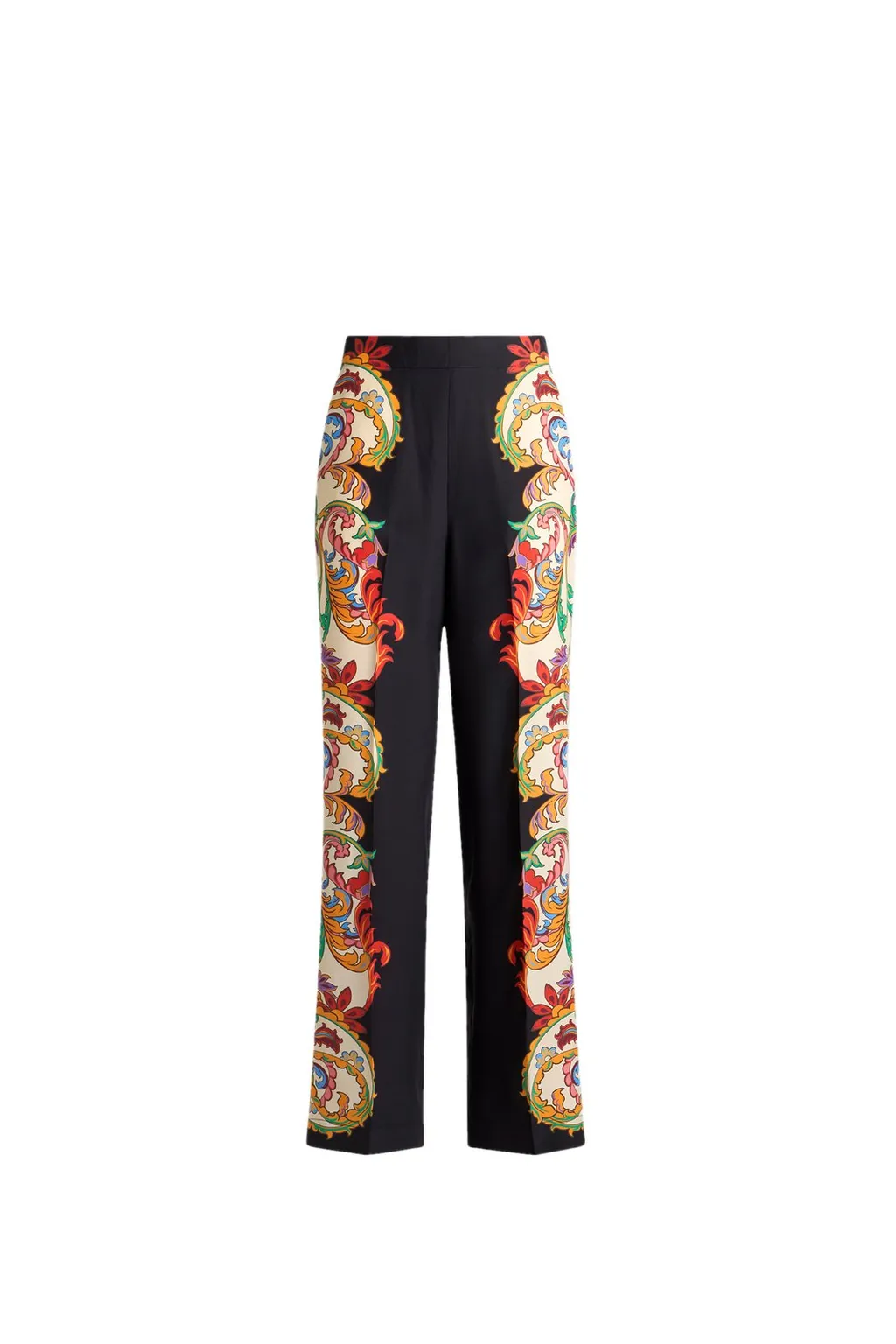 Bandana Bouquet Printed Straight-Leg Trousers