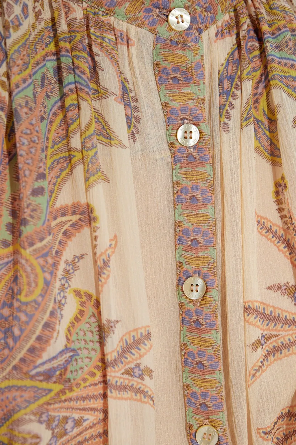 Paisley-Printed Pleat Detailed Shirt
