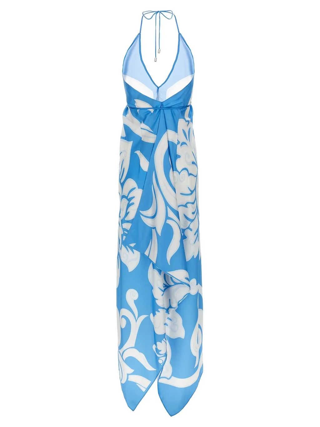 Floral Printed Halterneck Midi Dress