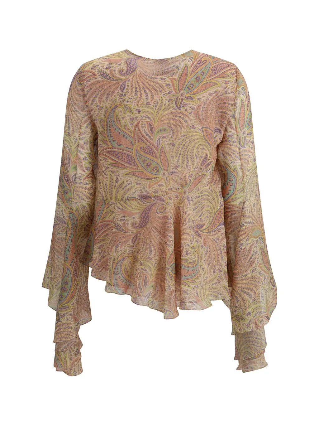 Paisley Printed Asymmetric Top