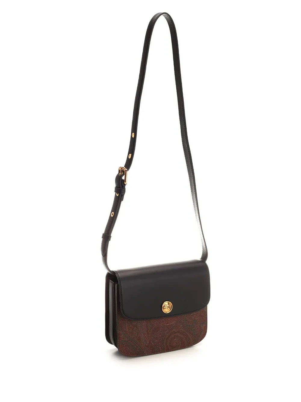 Paisley Printed Logo Plaque Crossbody Bag