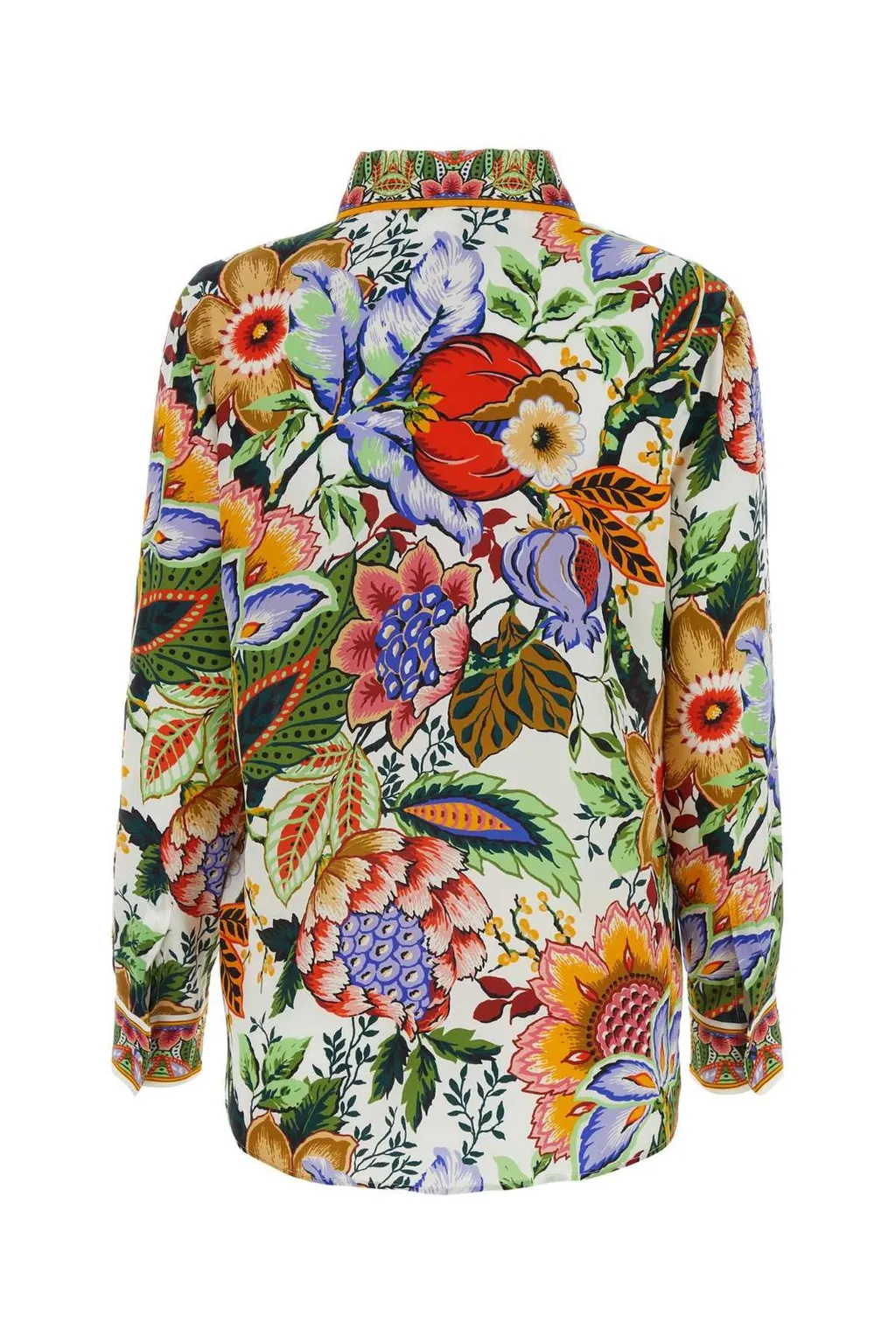Floral Printed Long-Sleeved Shirt