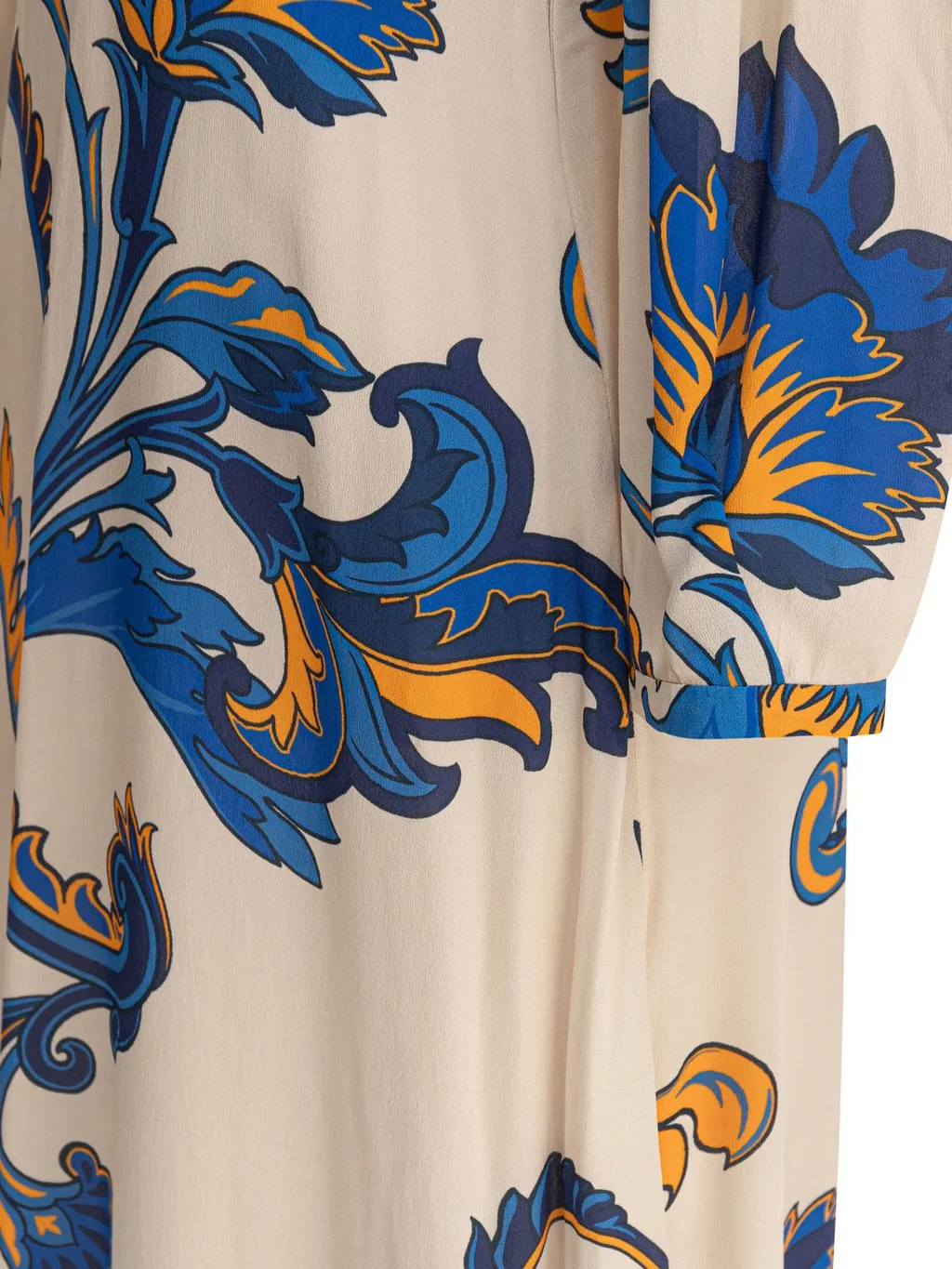 Paisley Printed V-Neck Midi Dress