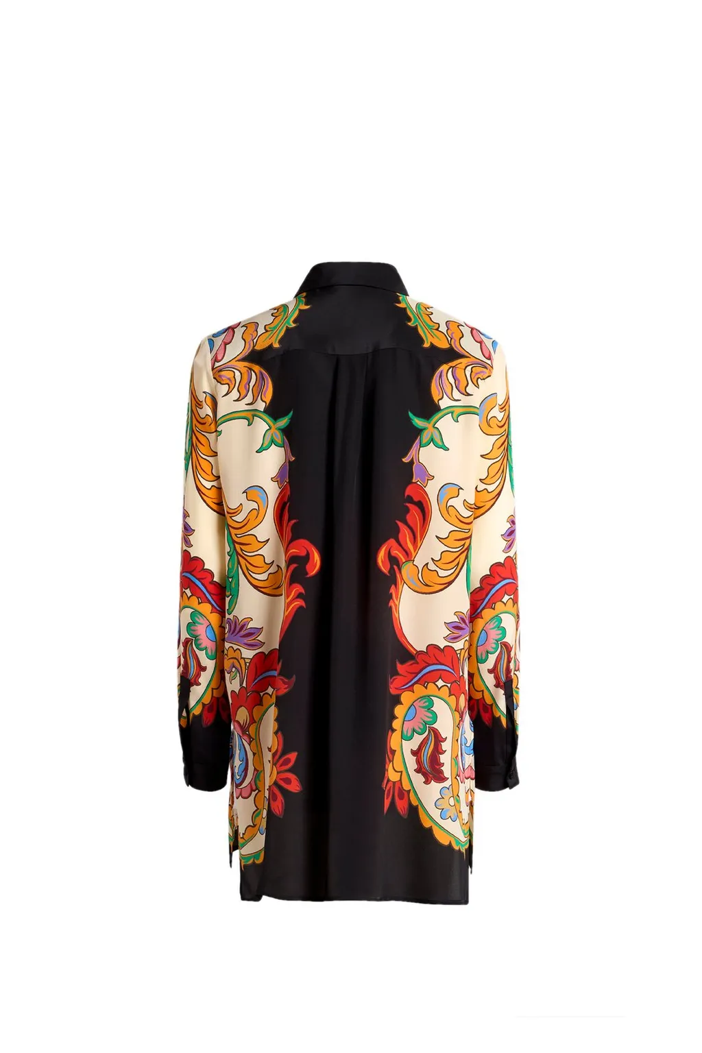 Long-Sleeved Paisley Printed Shirt