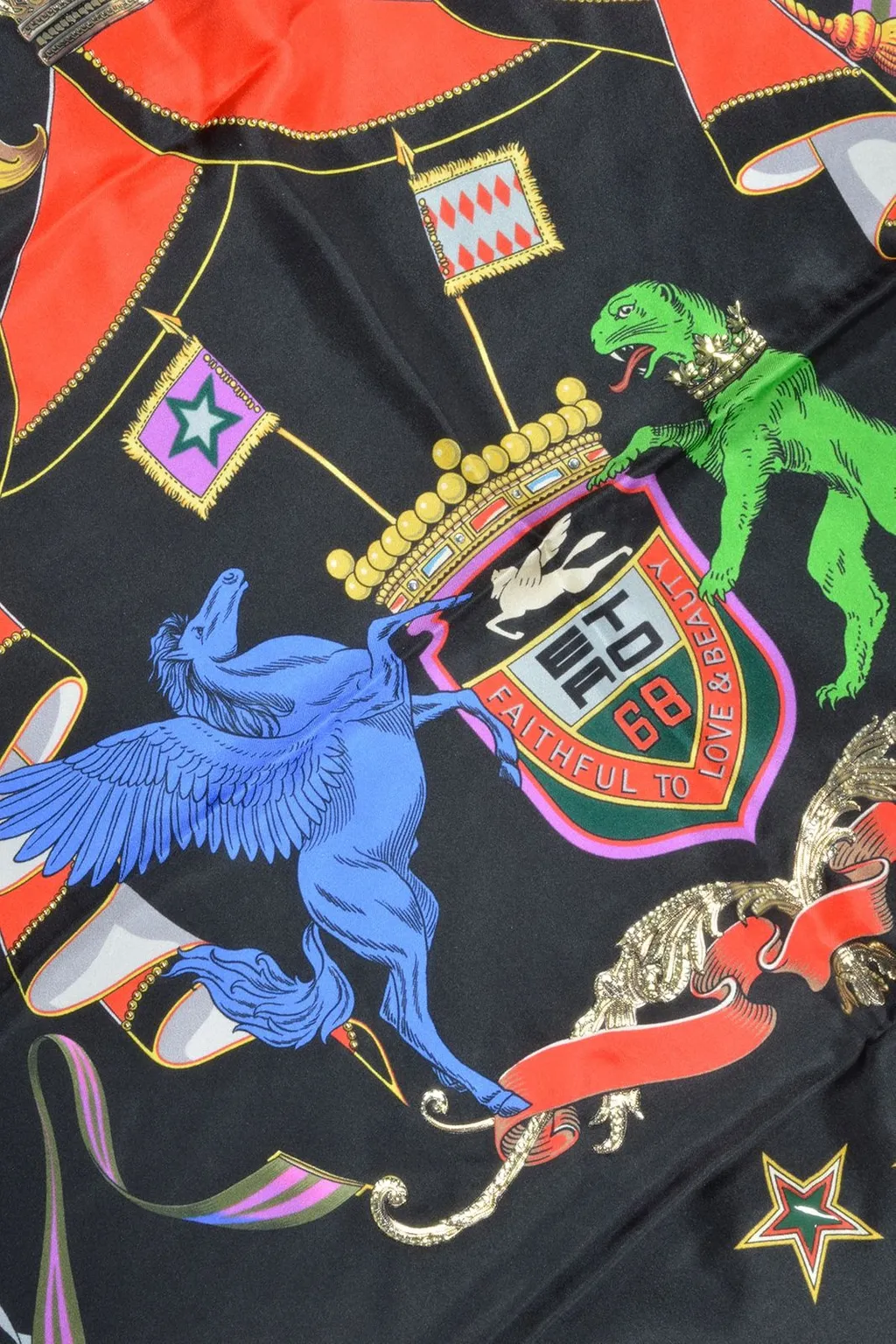 Logo-Embroidered Striped-Detailed Scarf
