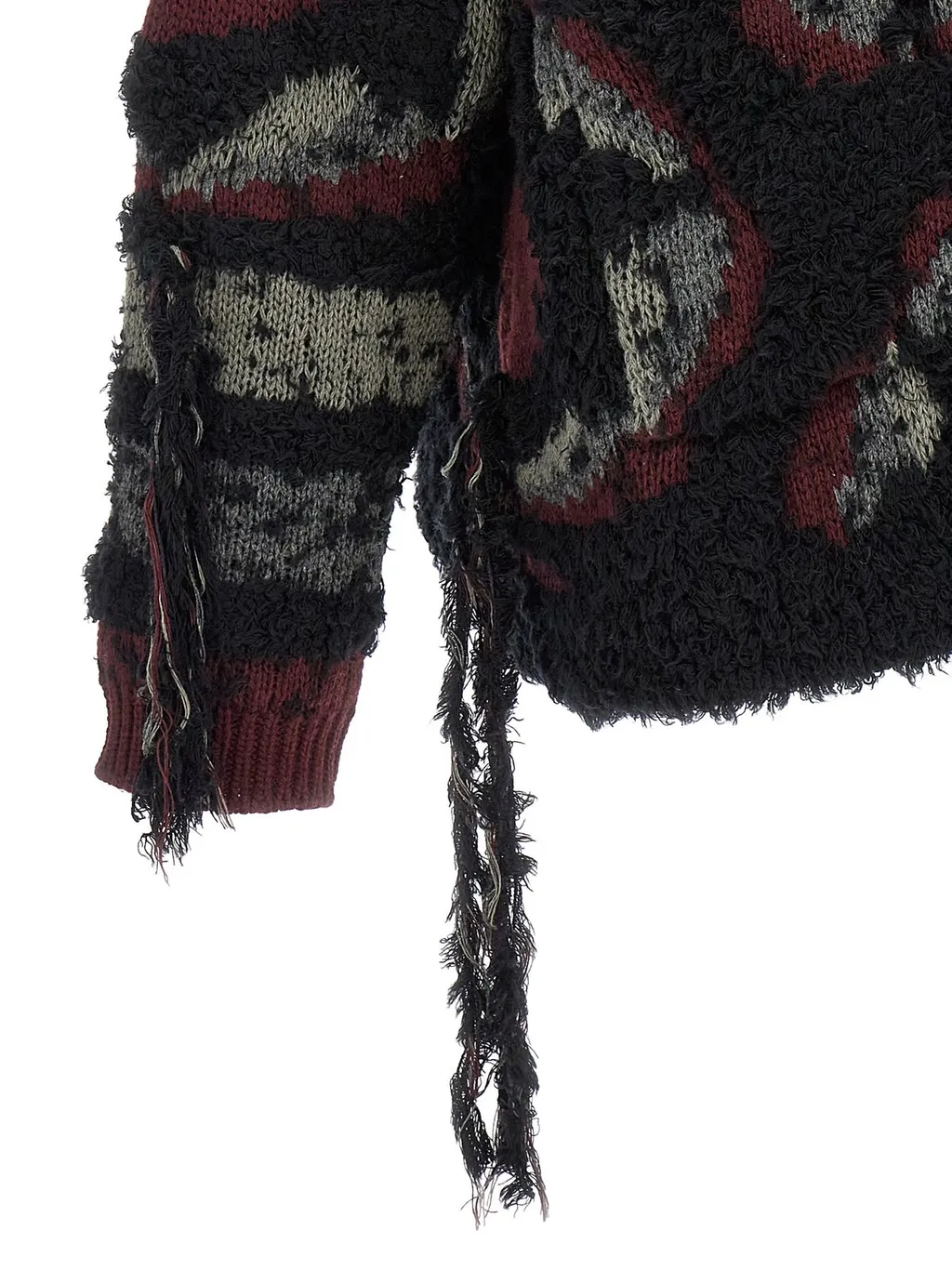 Fringed Oversized Cardigan