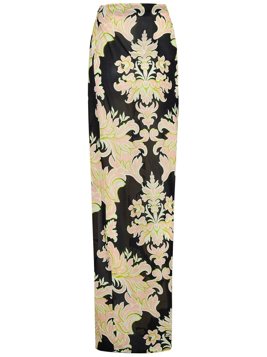 Floral Printed Wrap Maxi Skirt