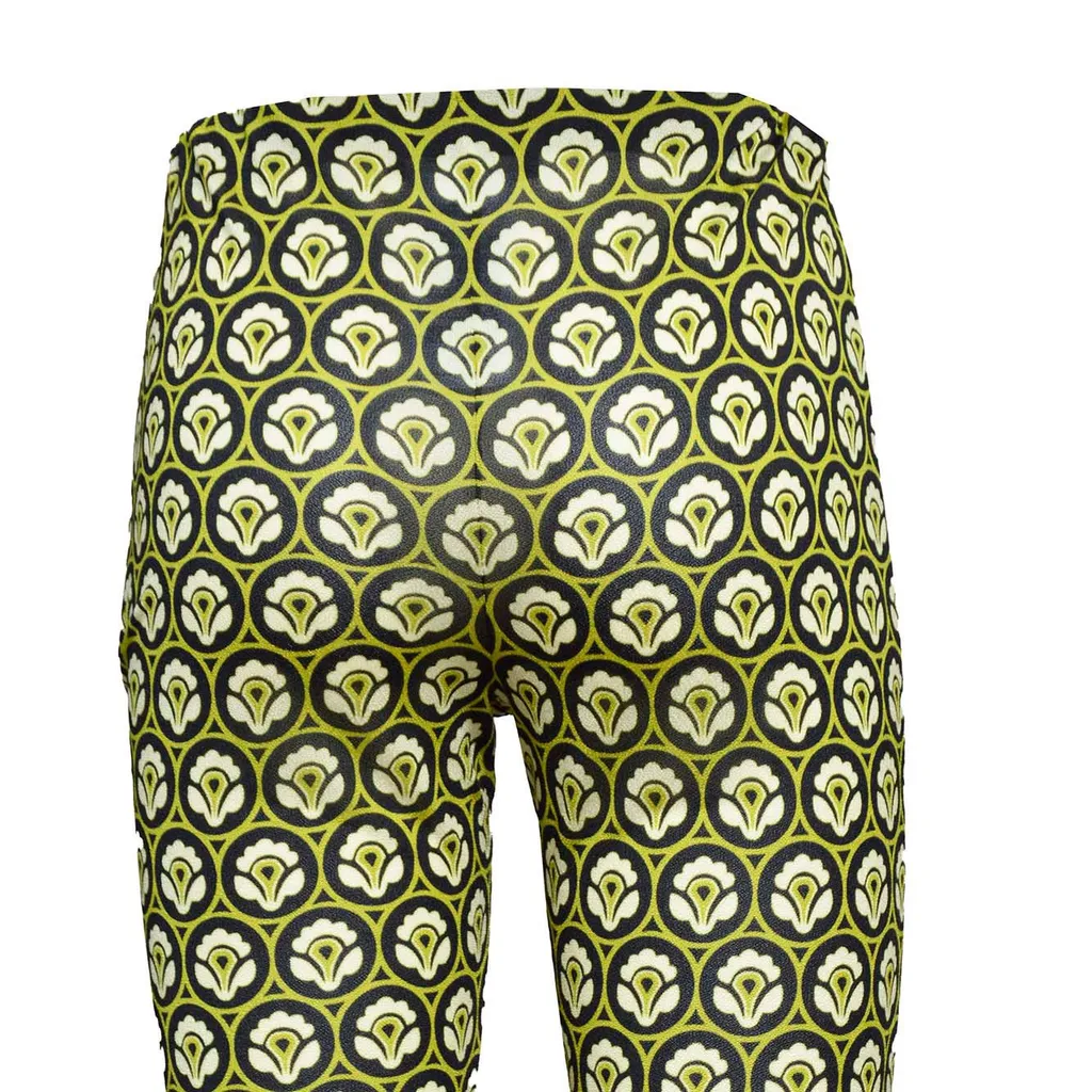 Floral-Printed Mid-Rise Flared Trousers