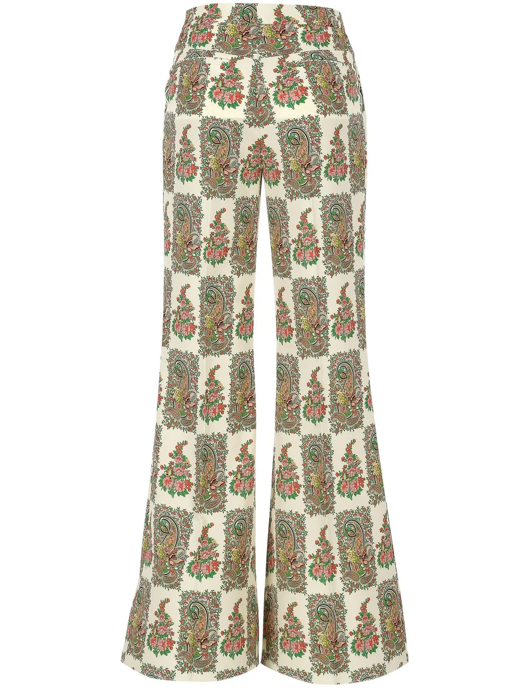 Paisley Printed Flared Hem Trousers