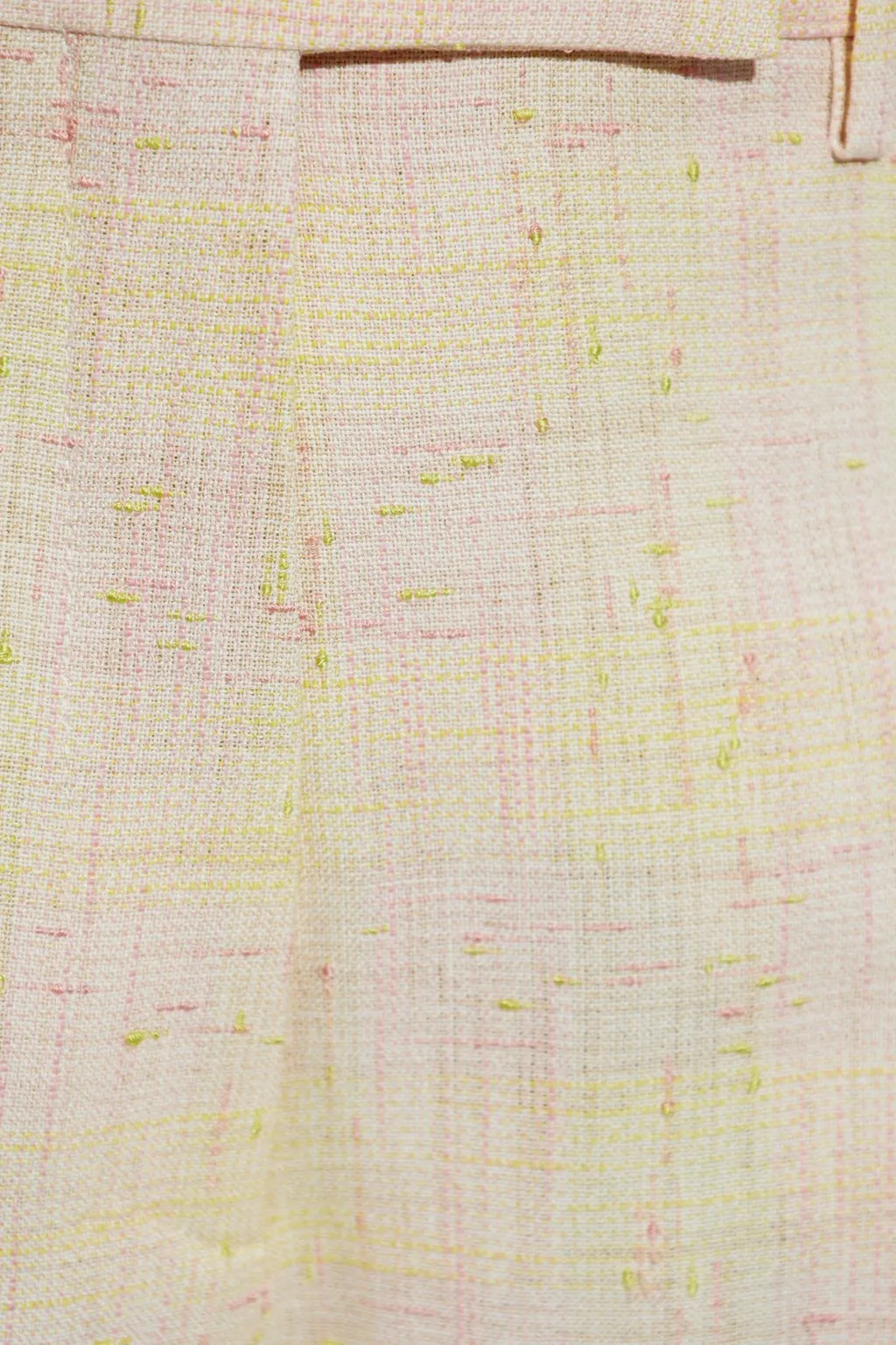 Slub-Texture Creased Trousers
