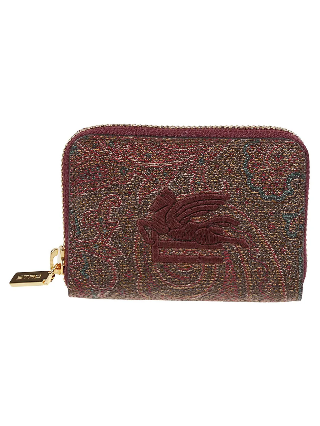 Paisley Print Zip-Around Card Holder