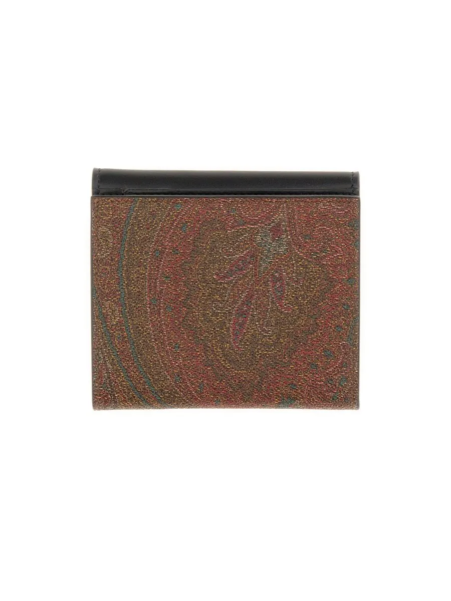 Paisley-Jacquard Folded Wallet