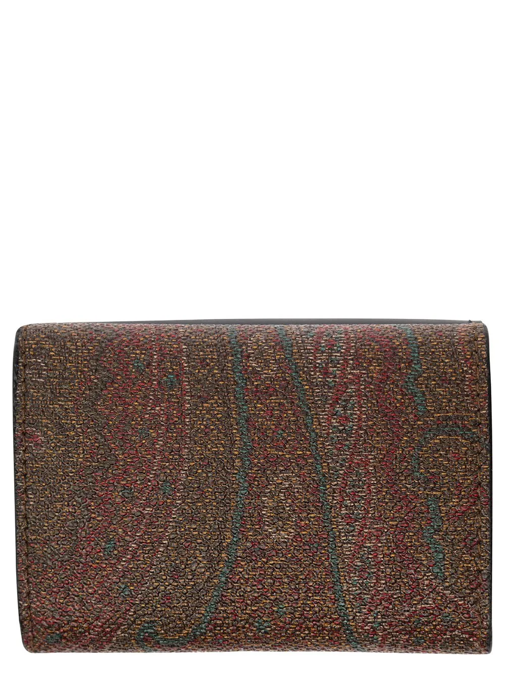 Paisley-Jacquard Foldover Top Wallet