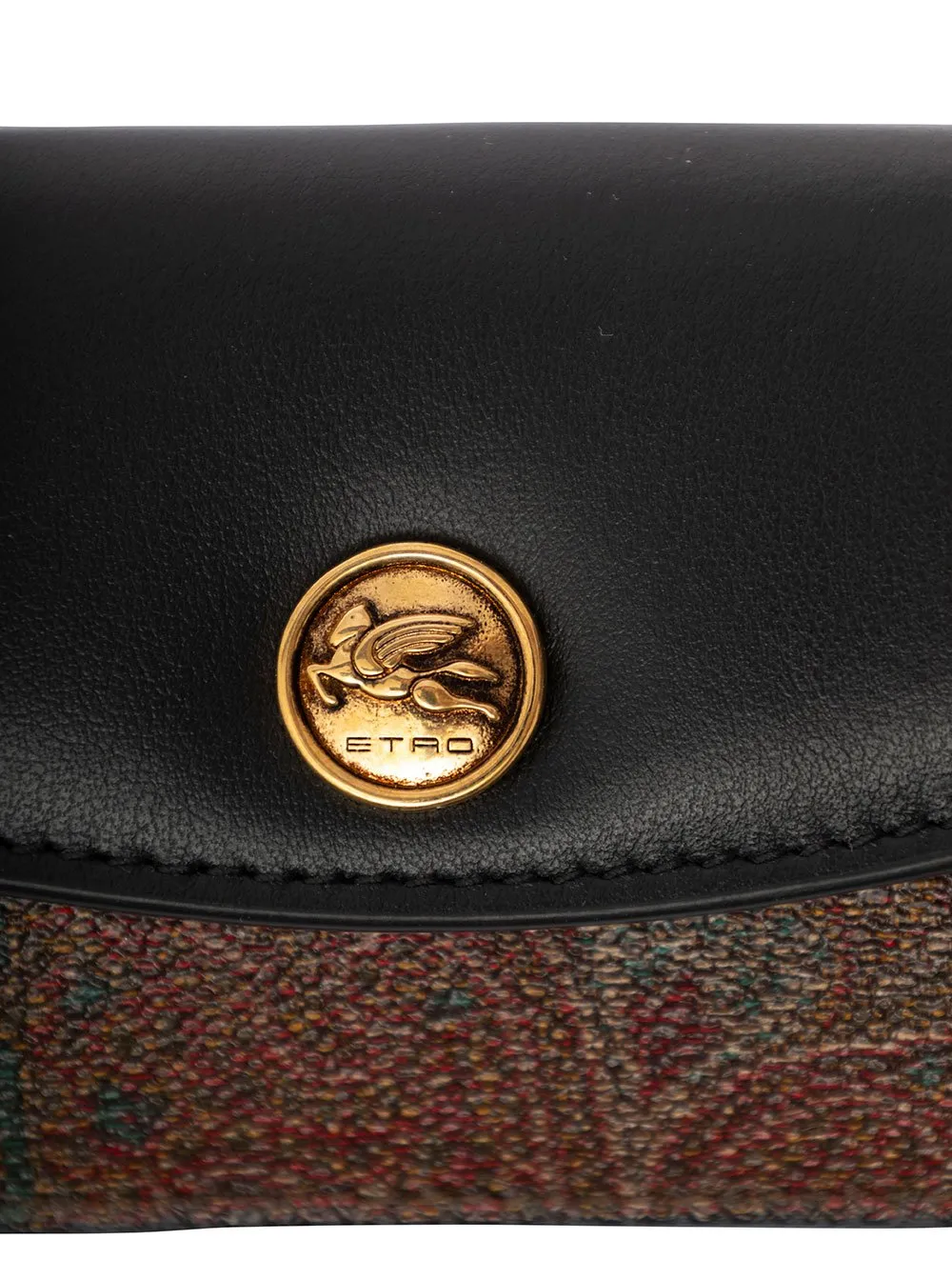 Paisley-Jacquard Foldover Top Wallet