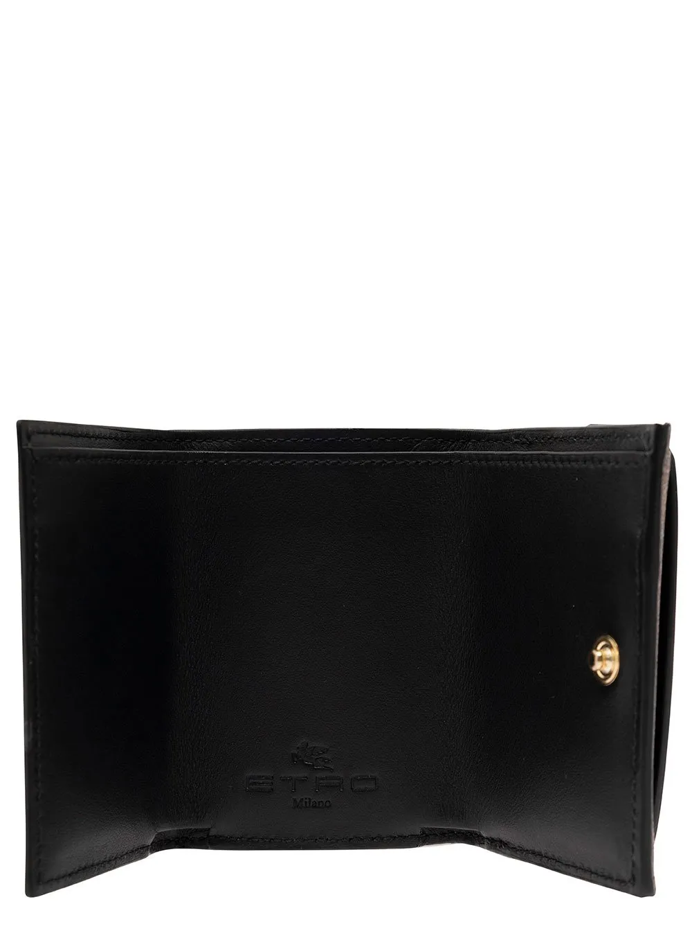 Paisley-Jacquard Foldover Top Wallet