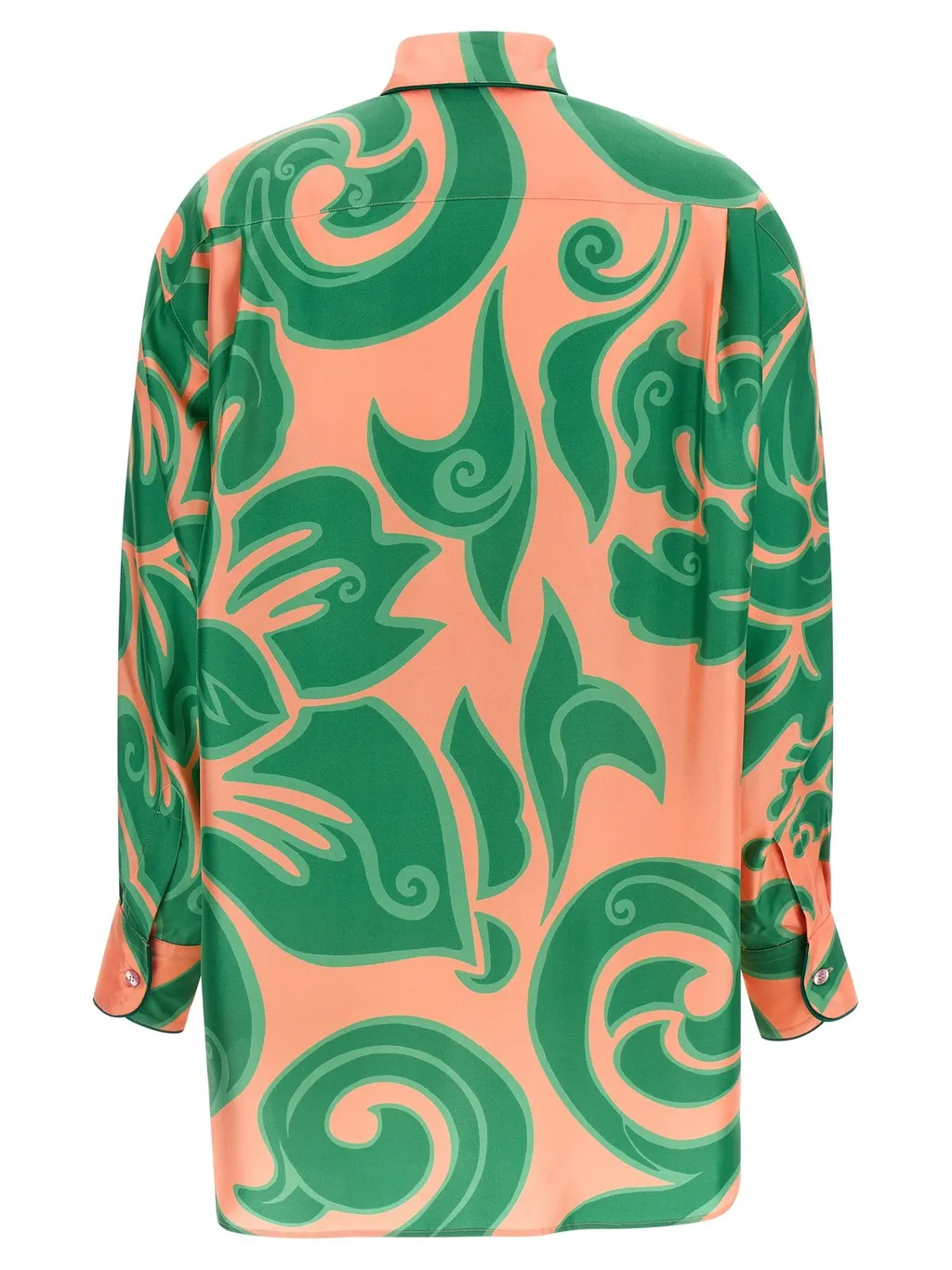 Long Sleeved Abstract-Printed Shirt