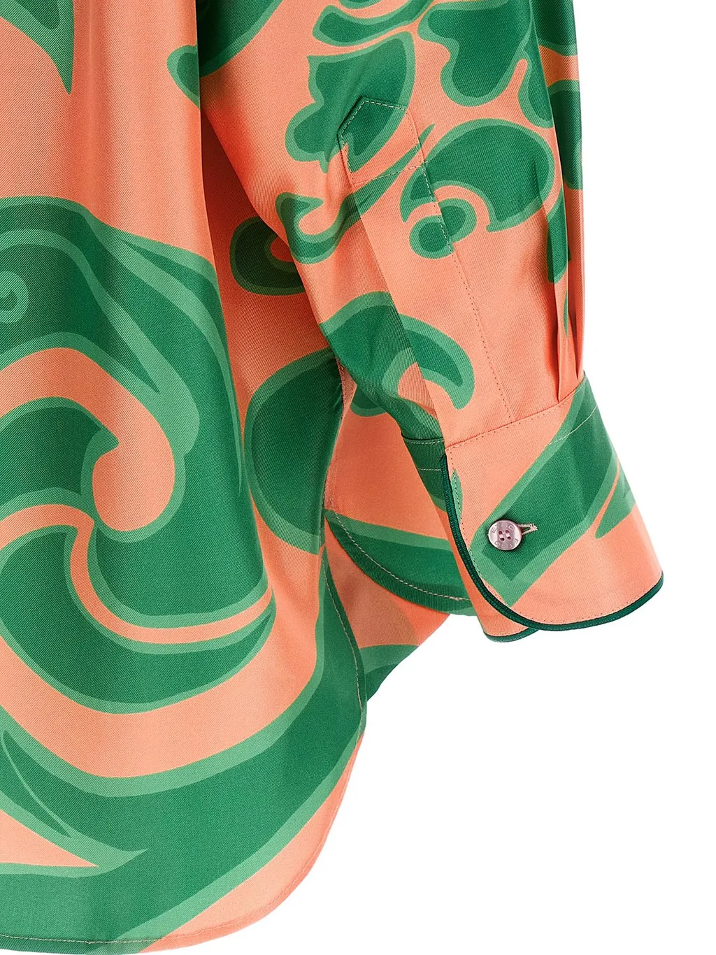 Long Sleeved Abstract-Printed Shirt