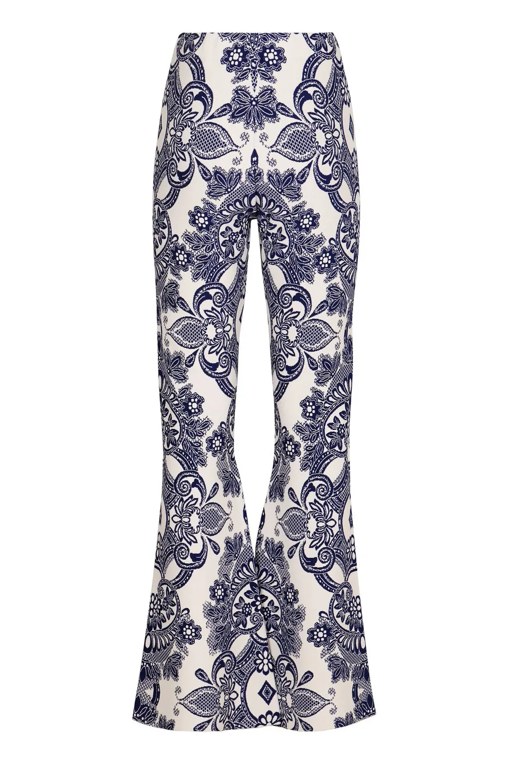 Lace-Motif Knit Trousers