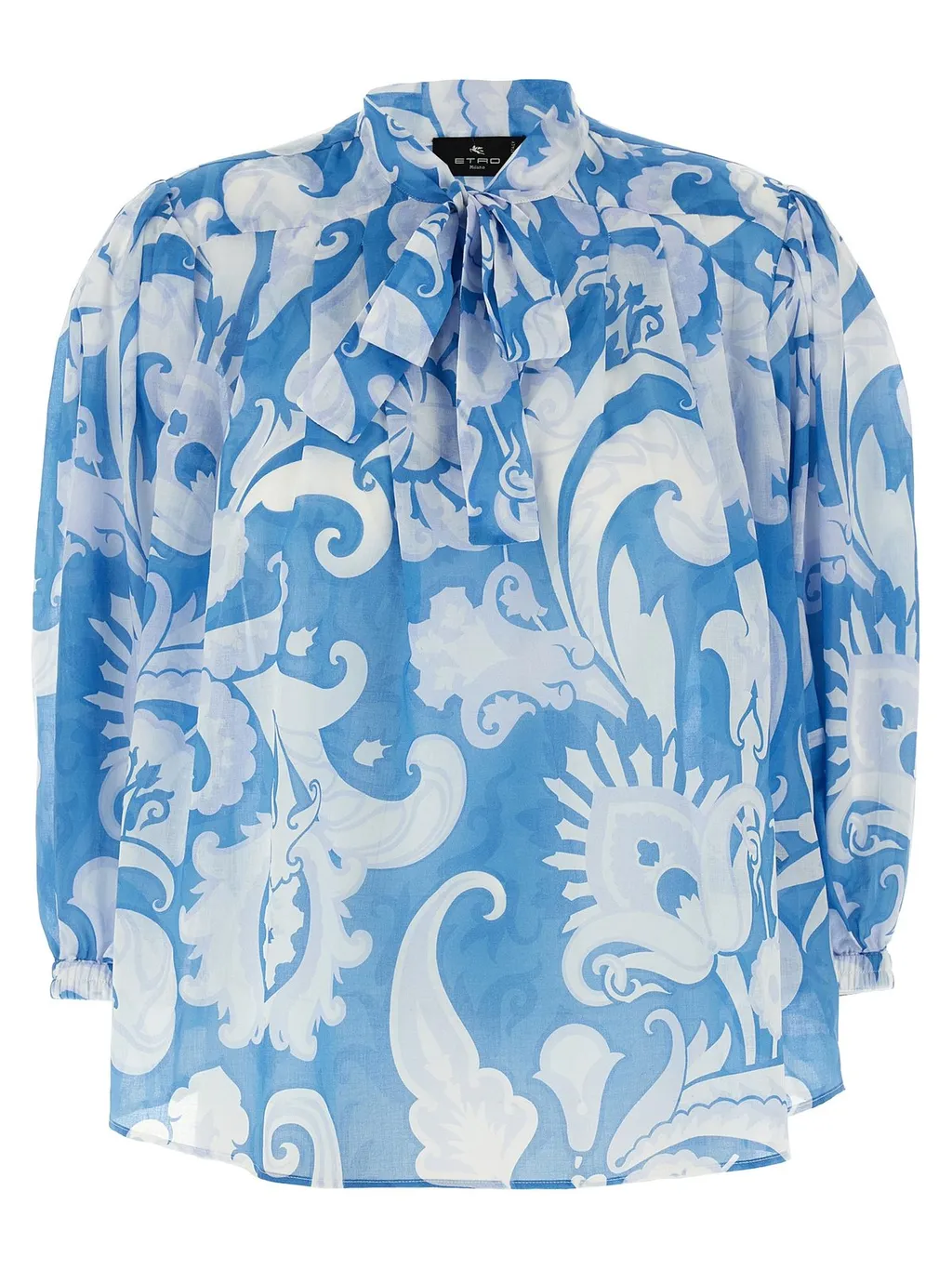 Paisley Printed Bow Detailed Blouse