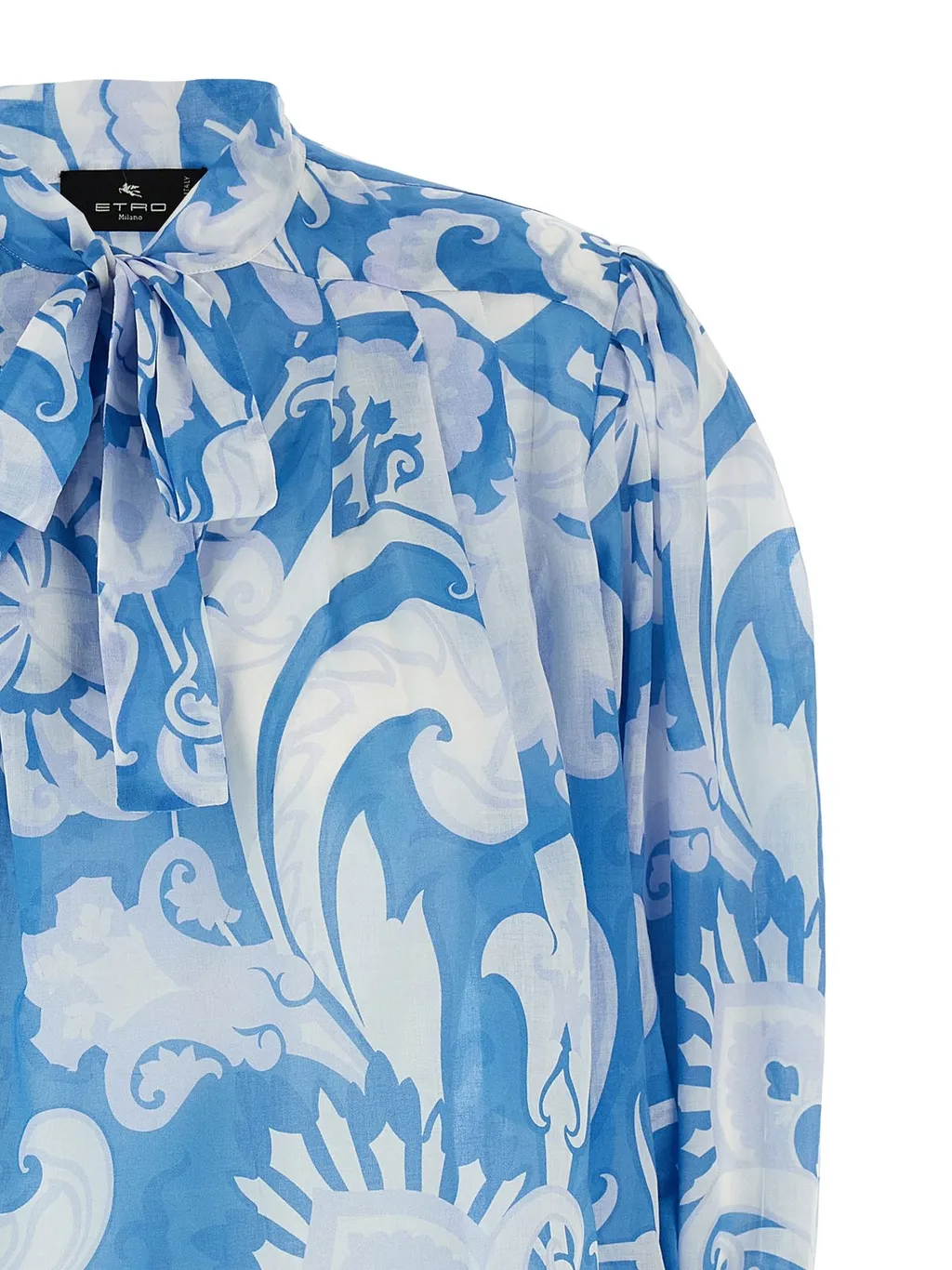 Paisley Printed Bow Detailed Blouse