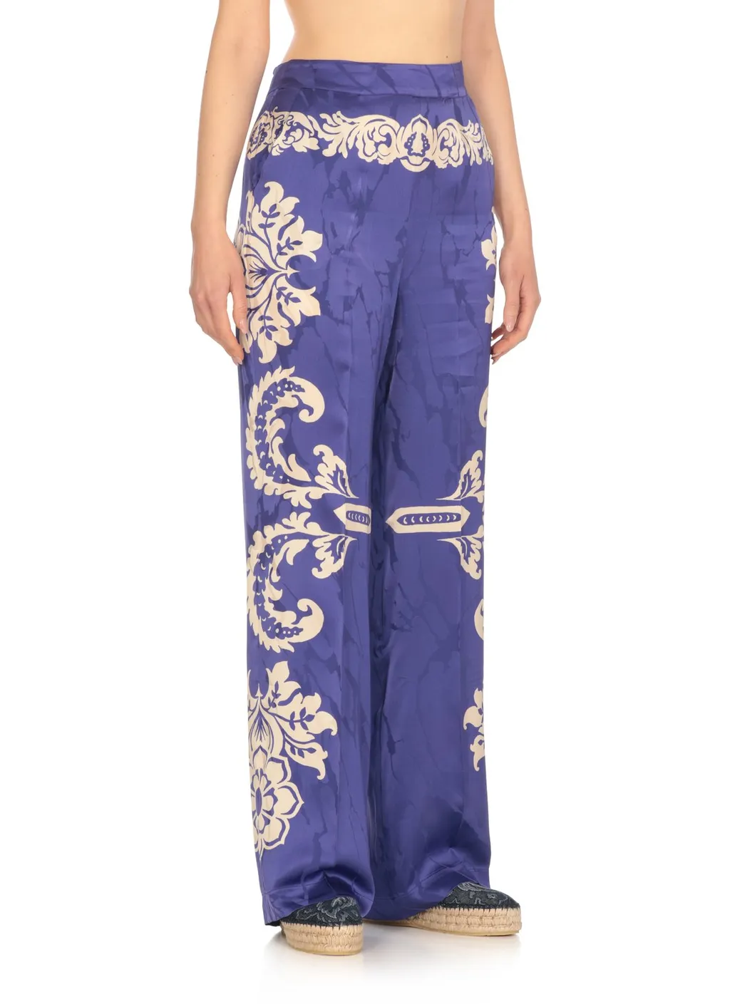 Floral Printed Straight-Leg Trousers