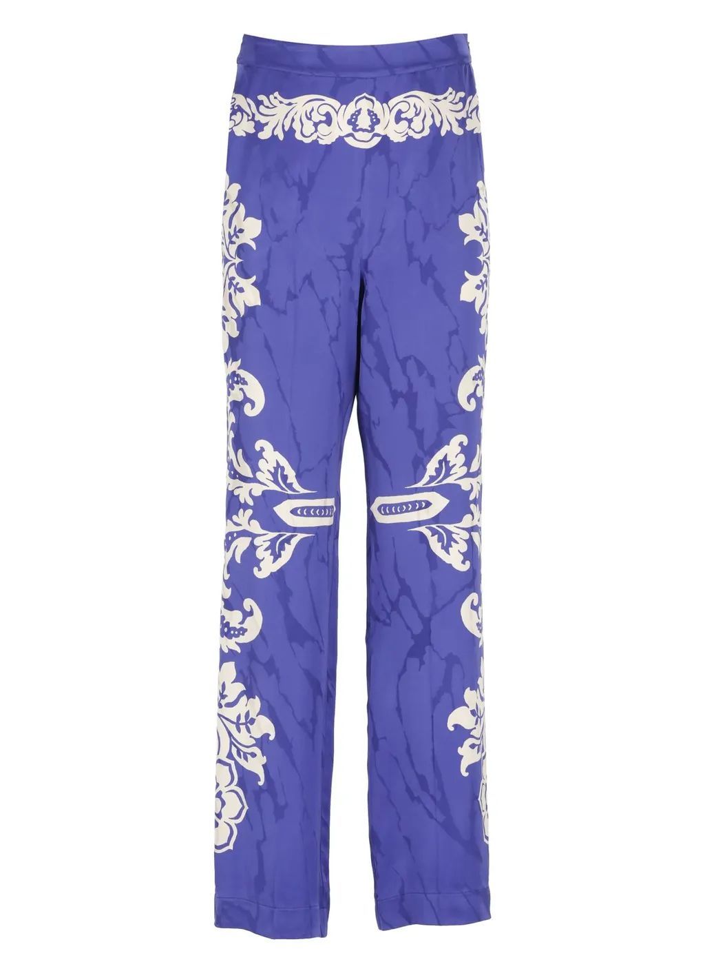 Floral Printed Straight-Leg Trousers