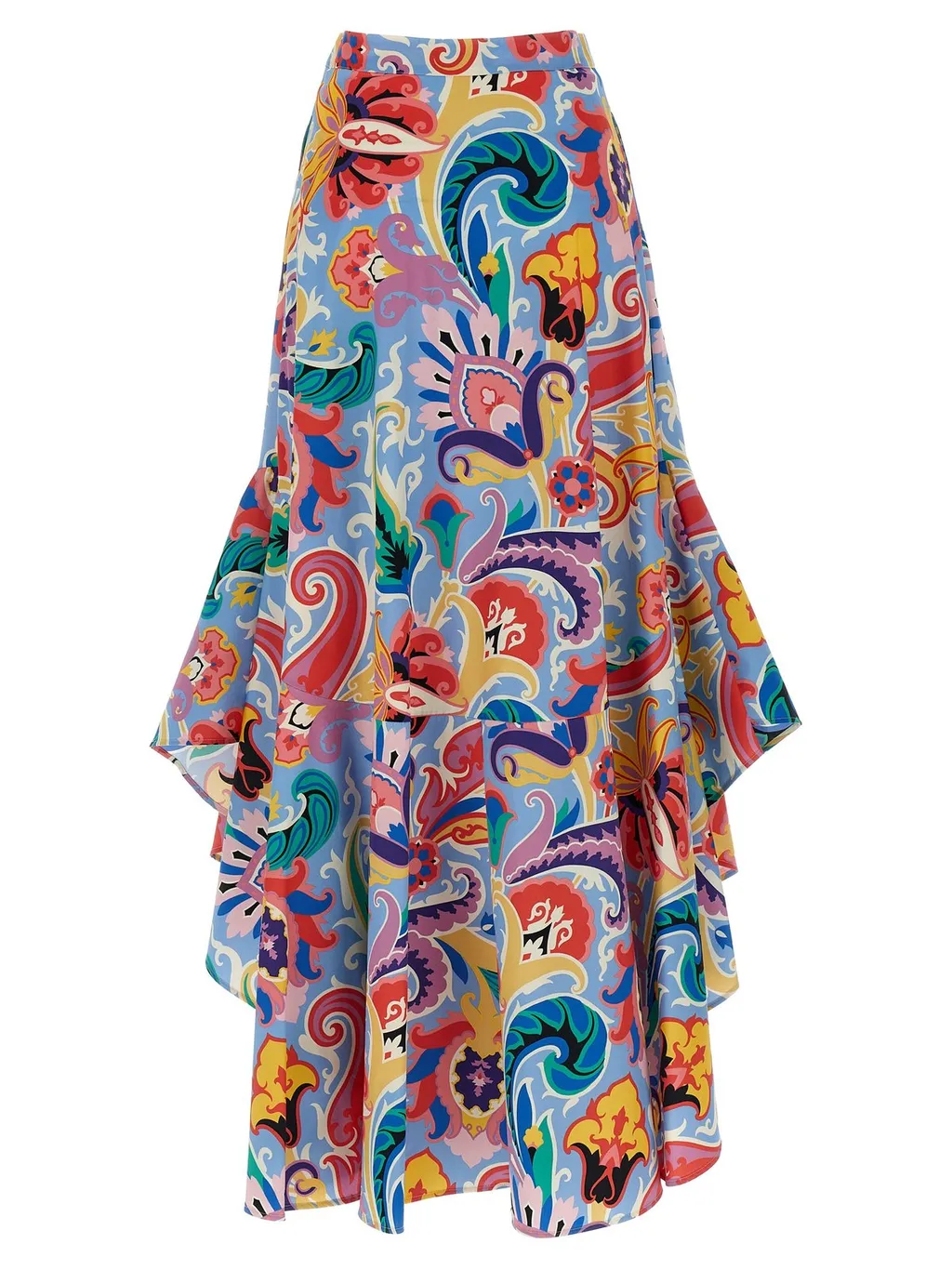 Flared Hem Paisley Skirt