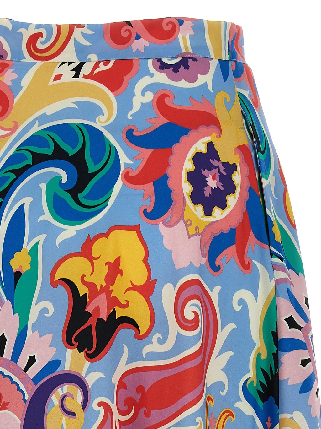 Flared Hem Paisley Skirt