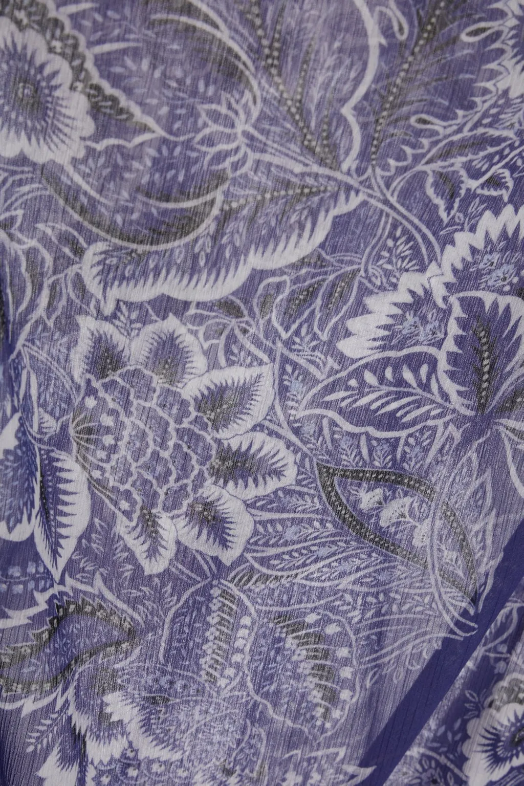 Floral Printed Semi-Sheer Kaftan Dress