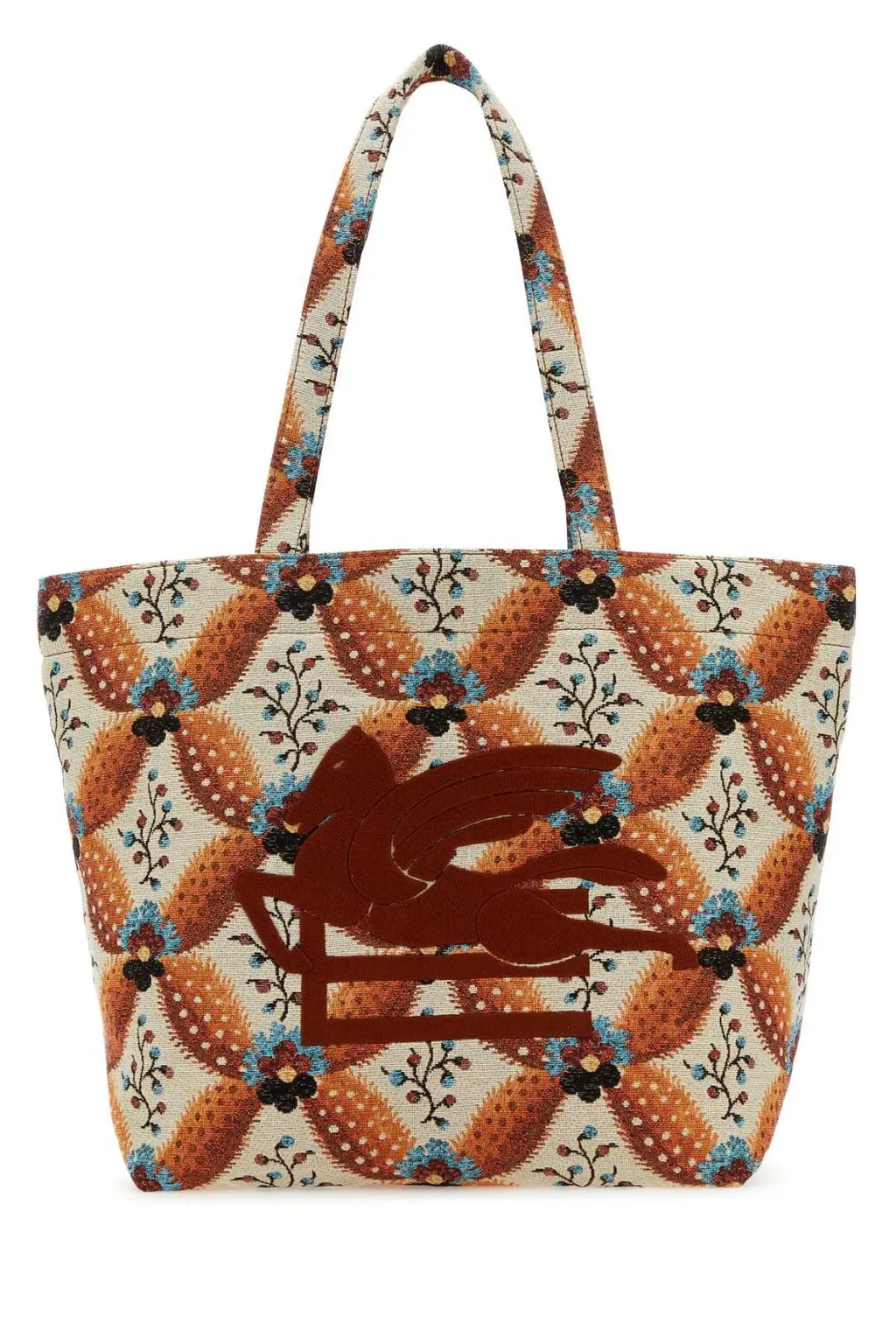 All-Over Floral-Jacquard Medium Tote Bag