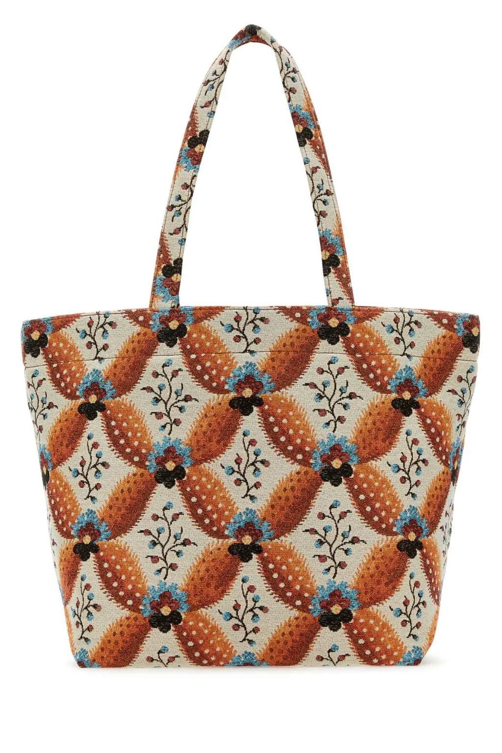 All-Over Floral-Jacquard Medium Tote Bag