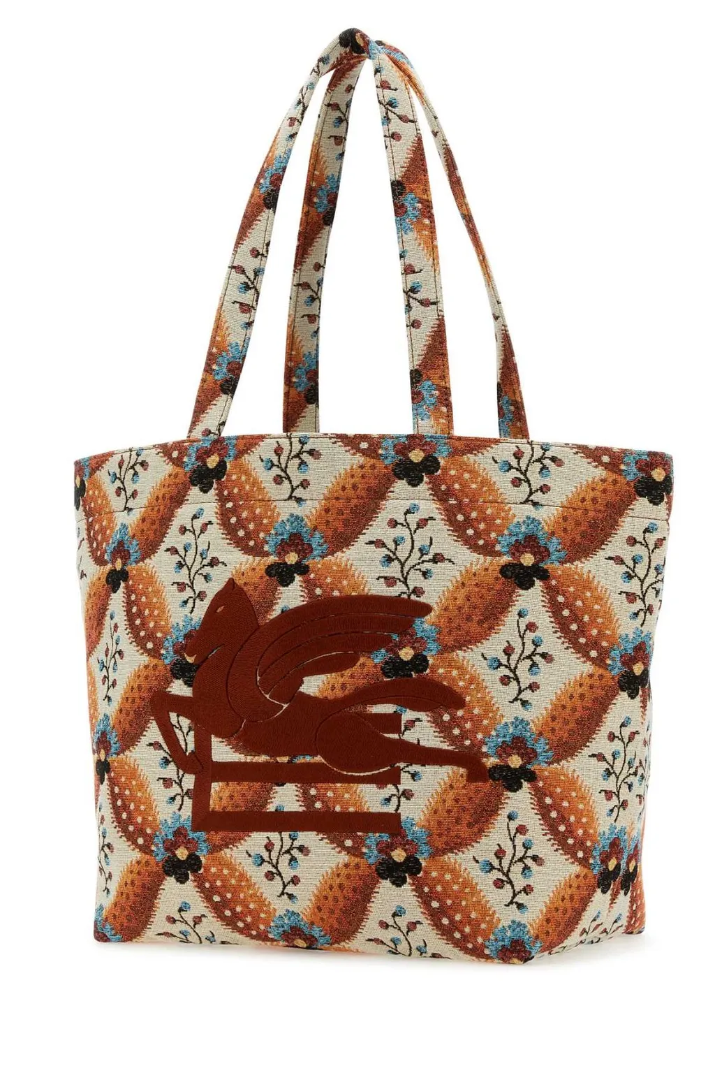 All-Over Floral-Jacquard Medium Tote Bag