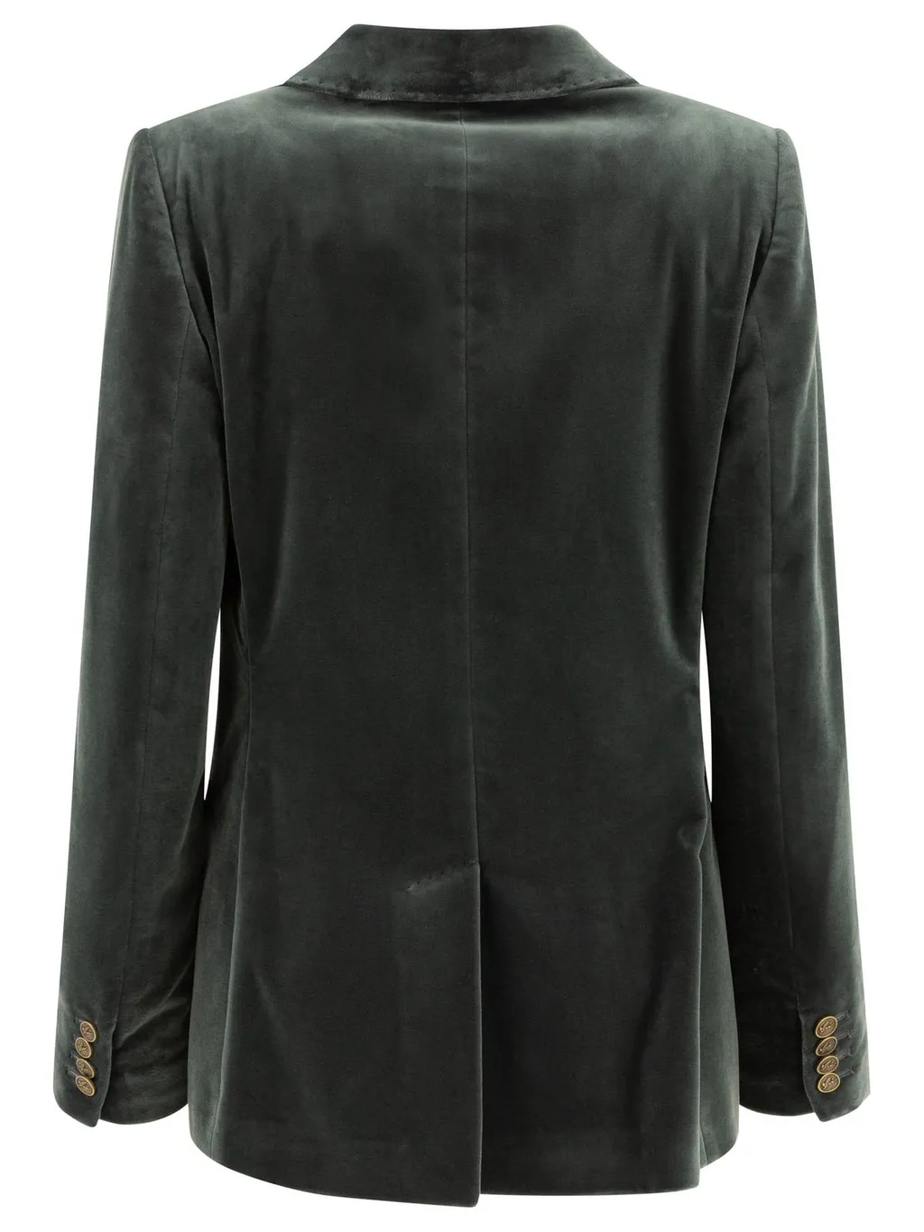 Double-Breasted Velvet Blazer