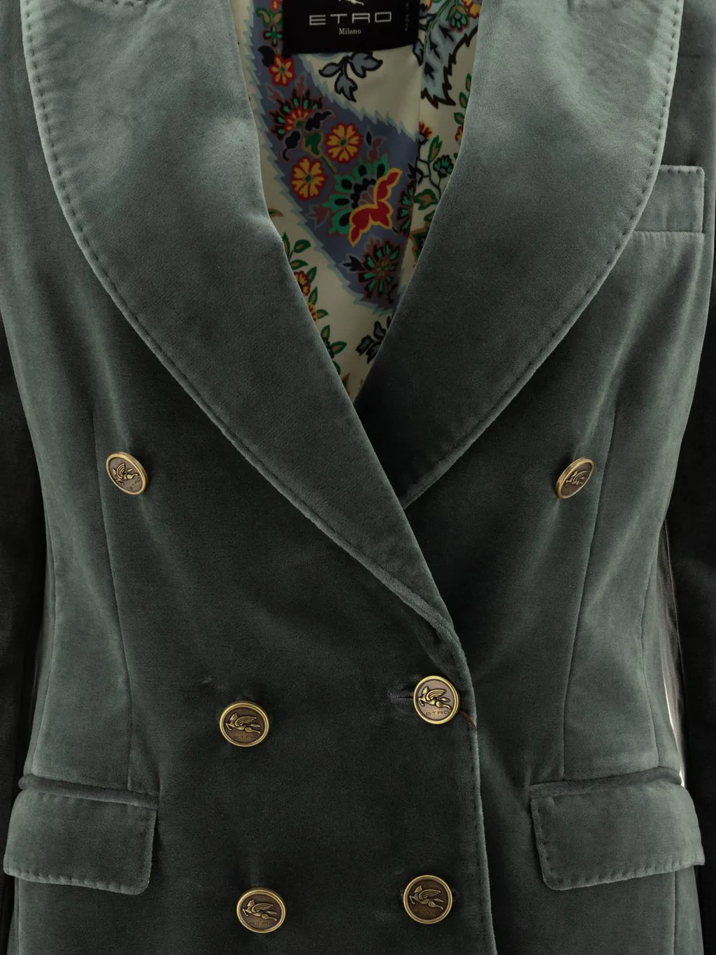 Double-Breasted Velvet Blazer