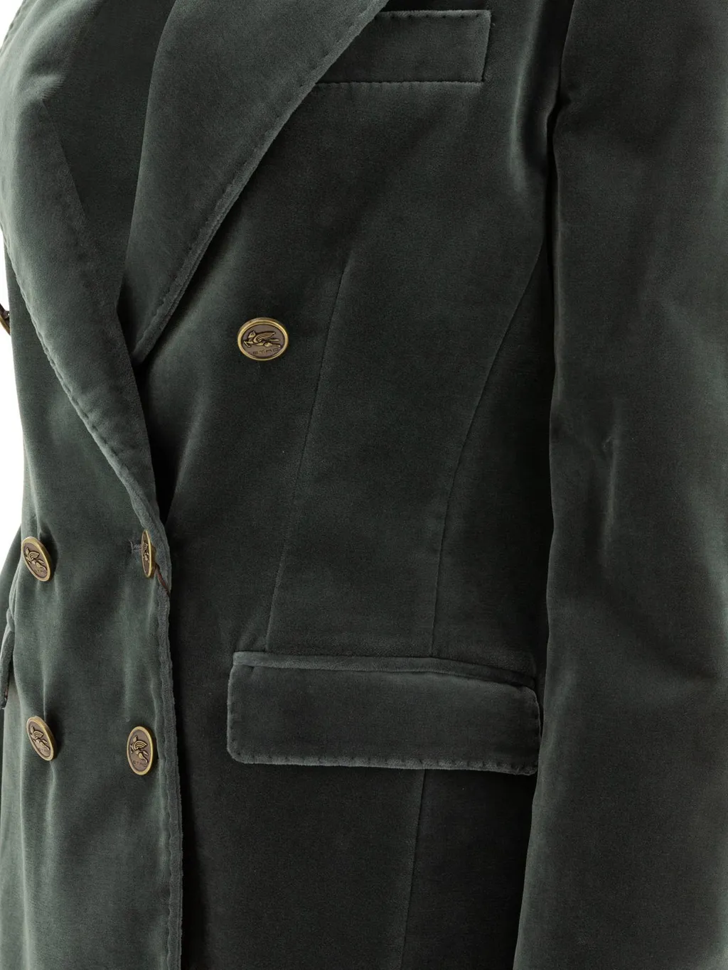 Double-Breasted Velvet Blazer