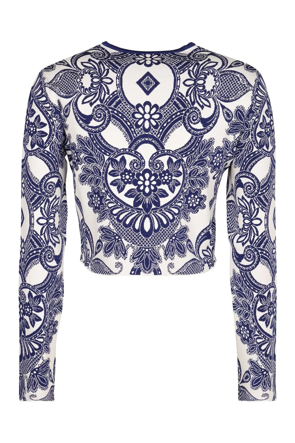 Two-Tone Cropped Cardigan