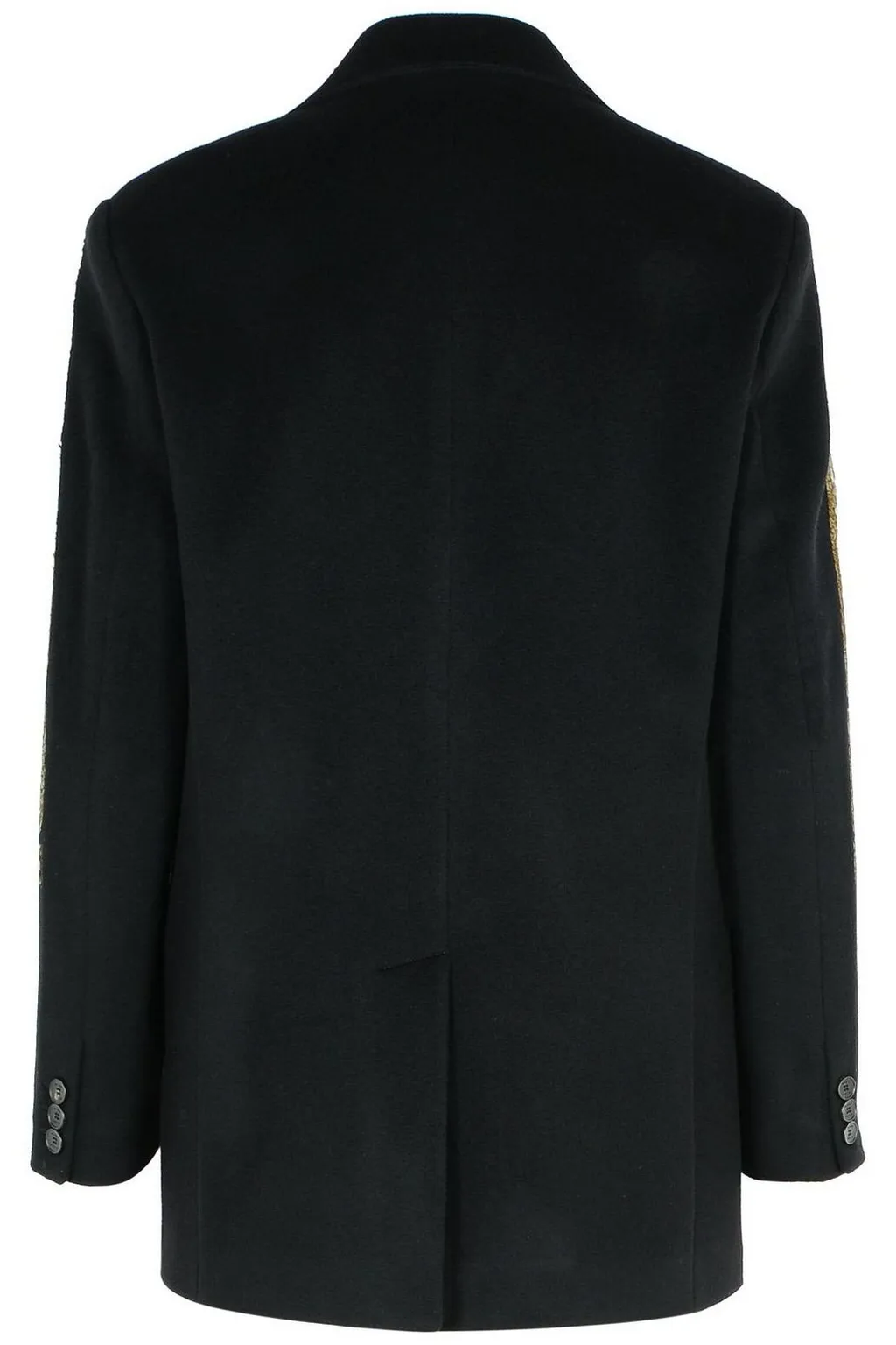 Metallic-Paisley Double-Breasted Tailored Blazer
