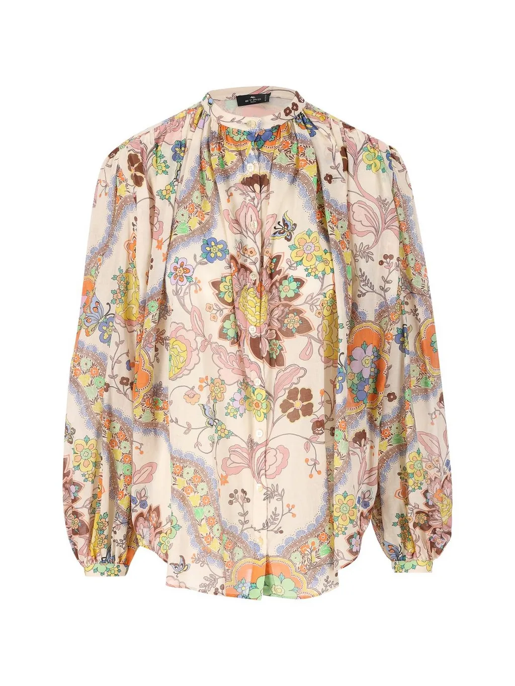 Paisley Printed Curved Hem Shirt