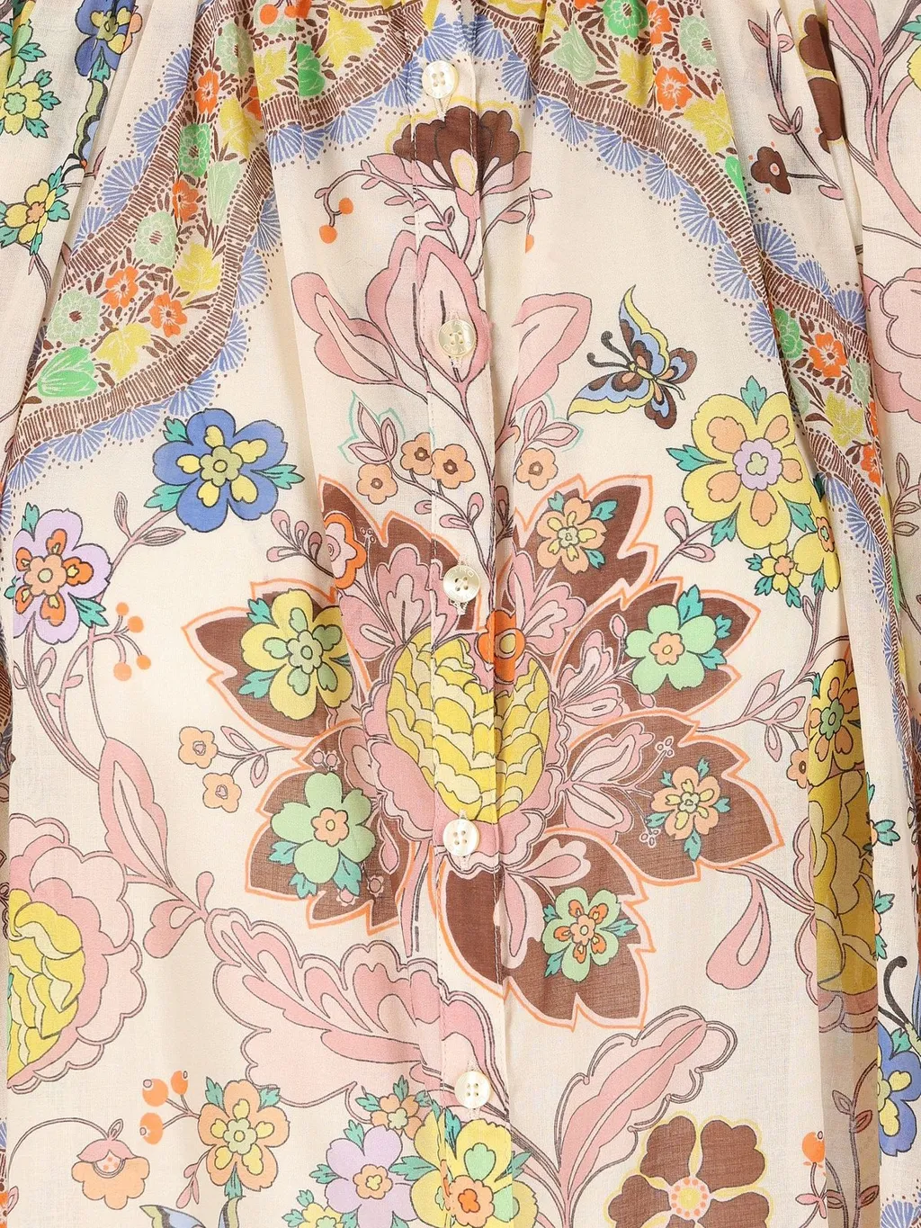 Paisley Printed Curved Hem Shirt