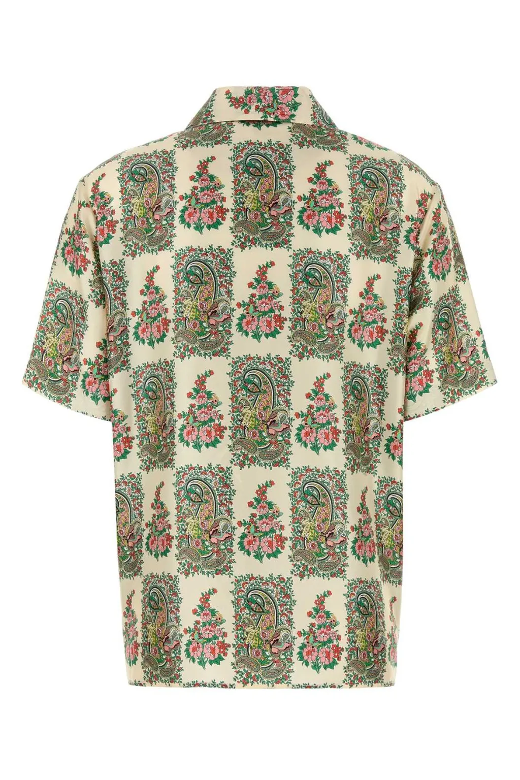 Floral-Printed Short Sleeved Shirt