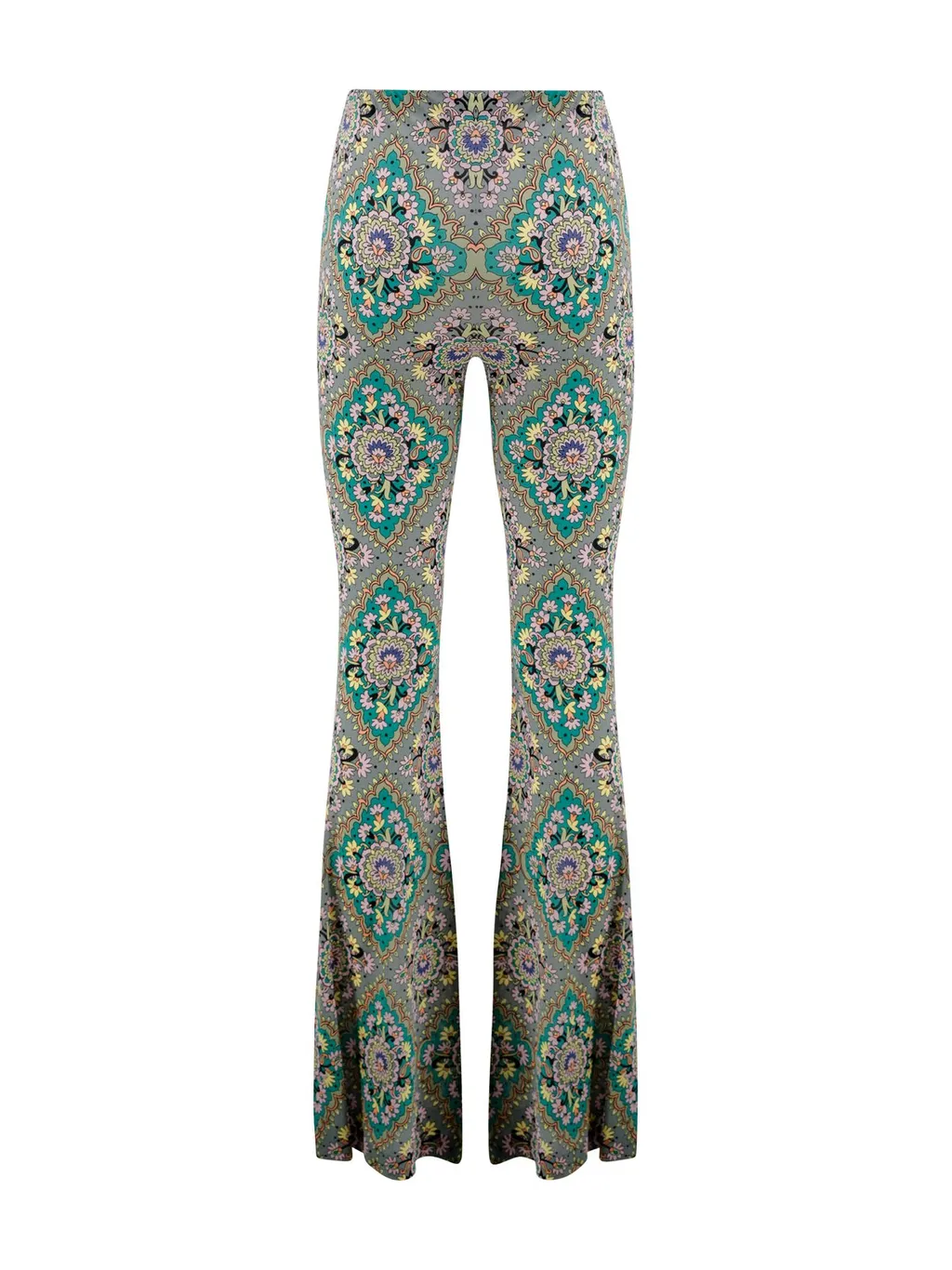 Floral Printed Flared Trousers