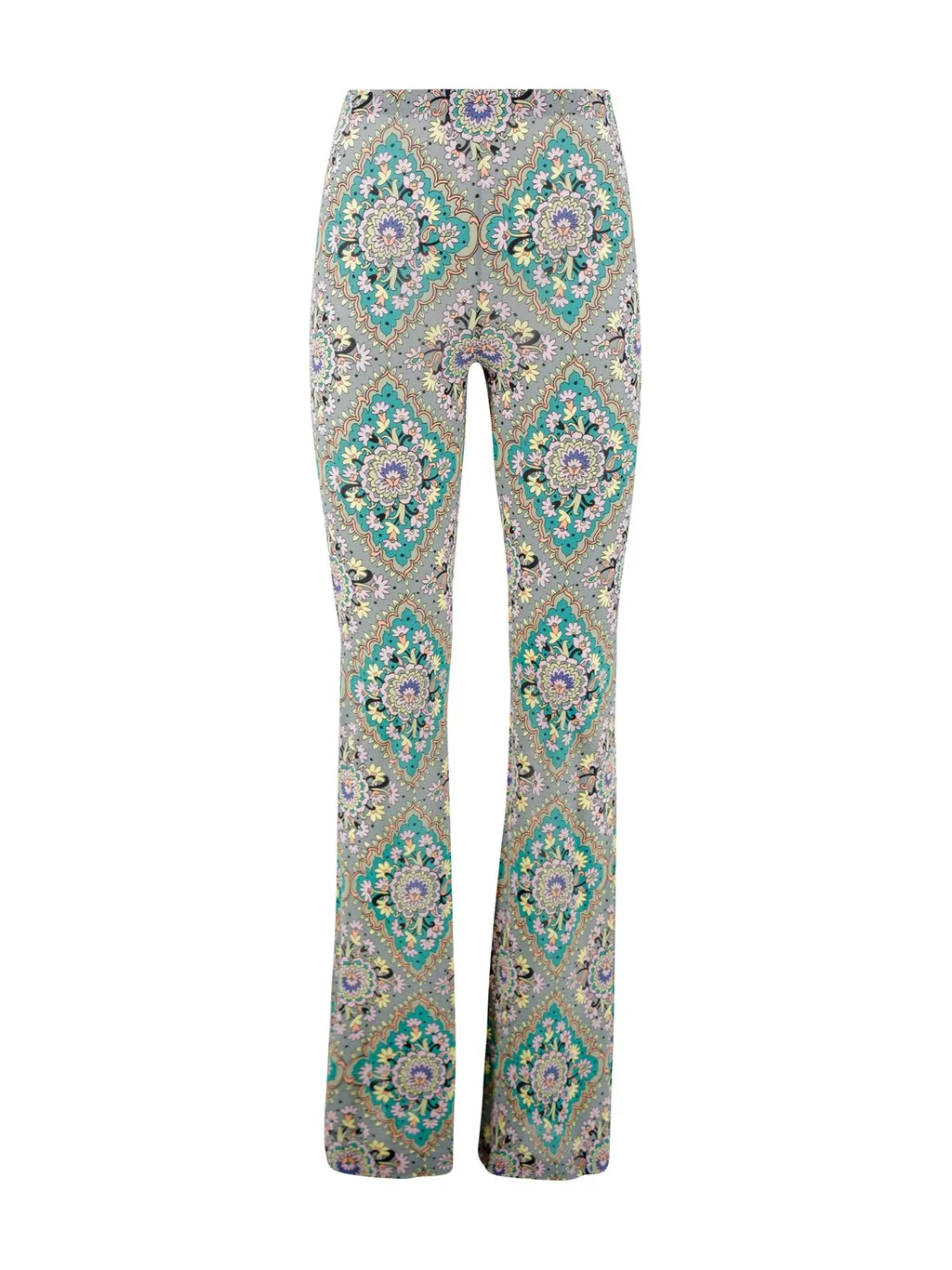Floral Printed Flared Trousers