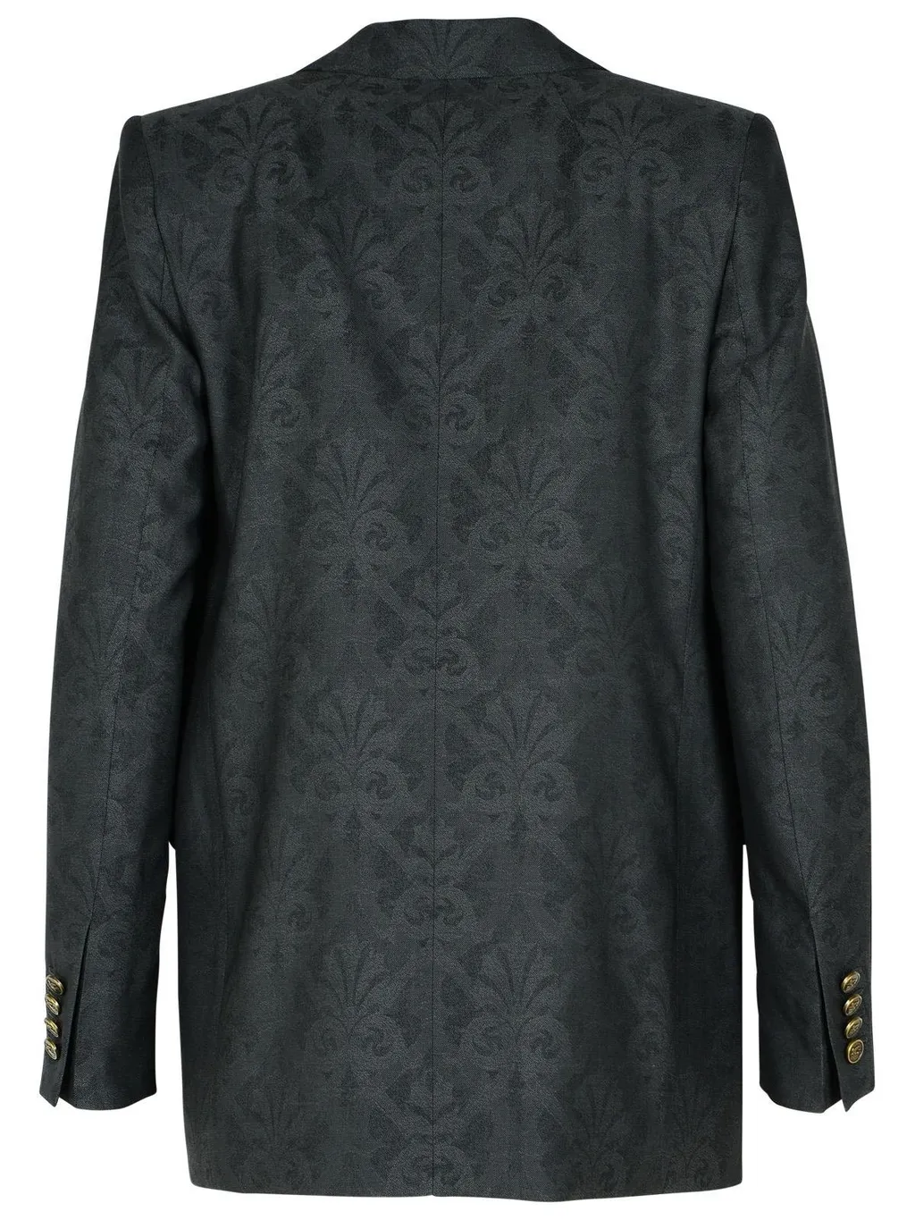 Pattern-Jacquard Single-Breasted Tailored Blazer