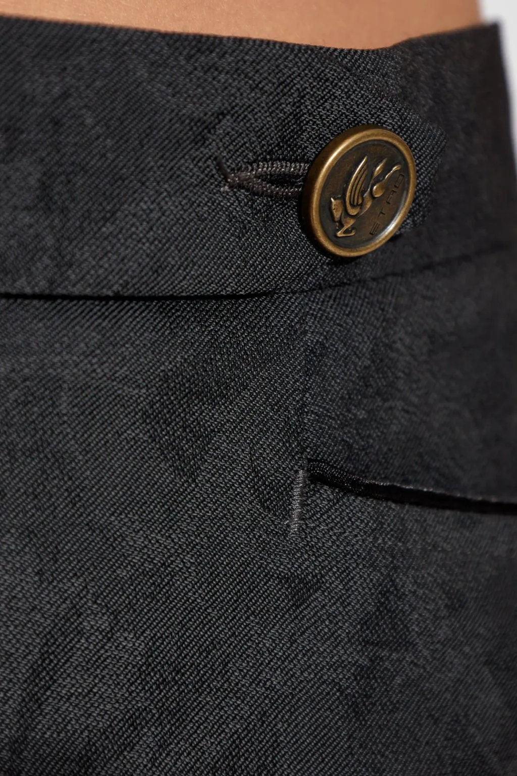 Straight Leg Twill Trousers