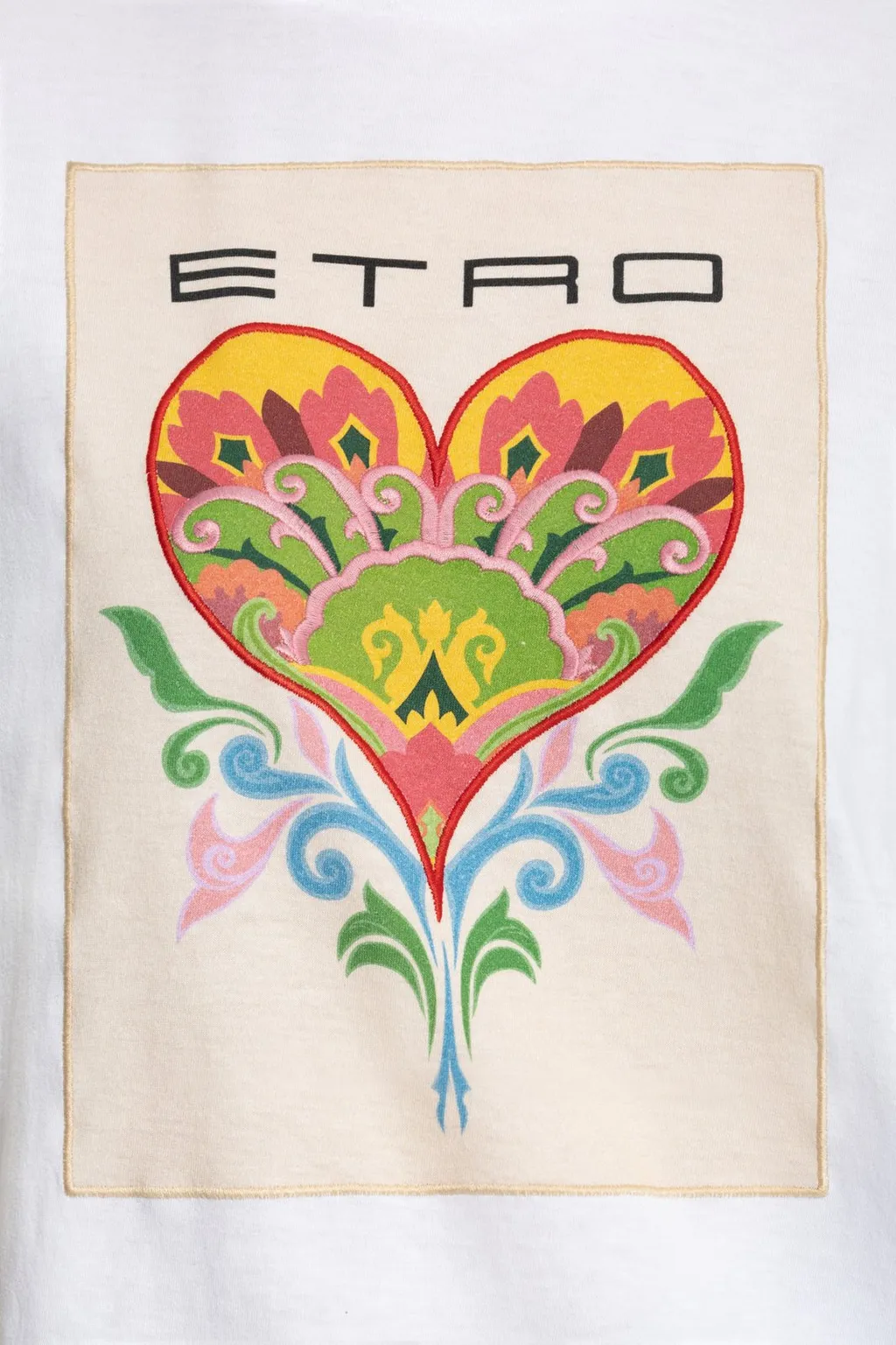 Motif Embroidered Crewneck T-Shirt