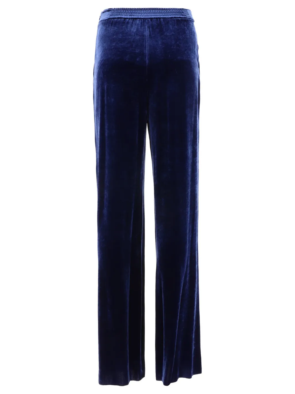 High-Waist Straight-Leg Velvet Pants