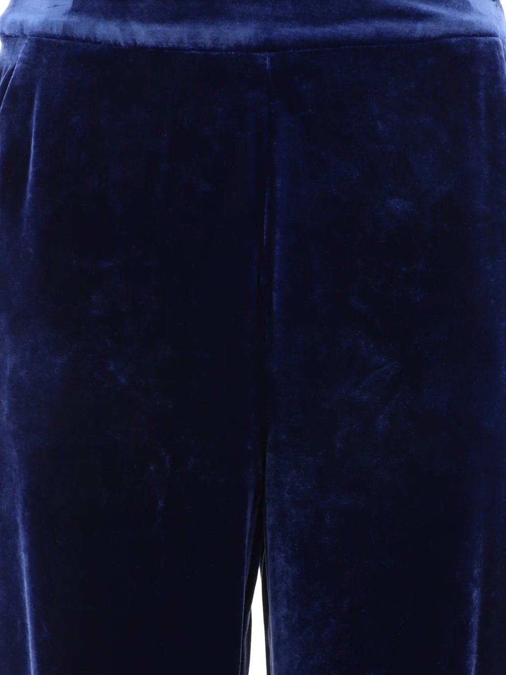 High-Waist Straight-Leg Velvet Pants
