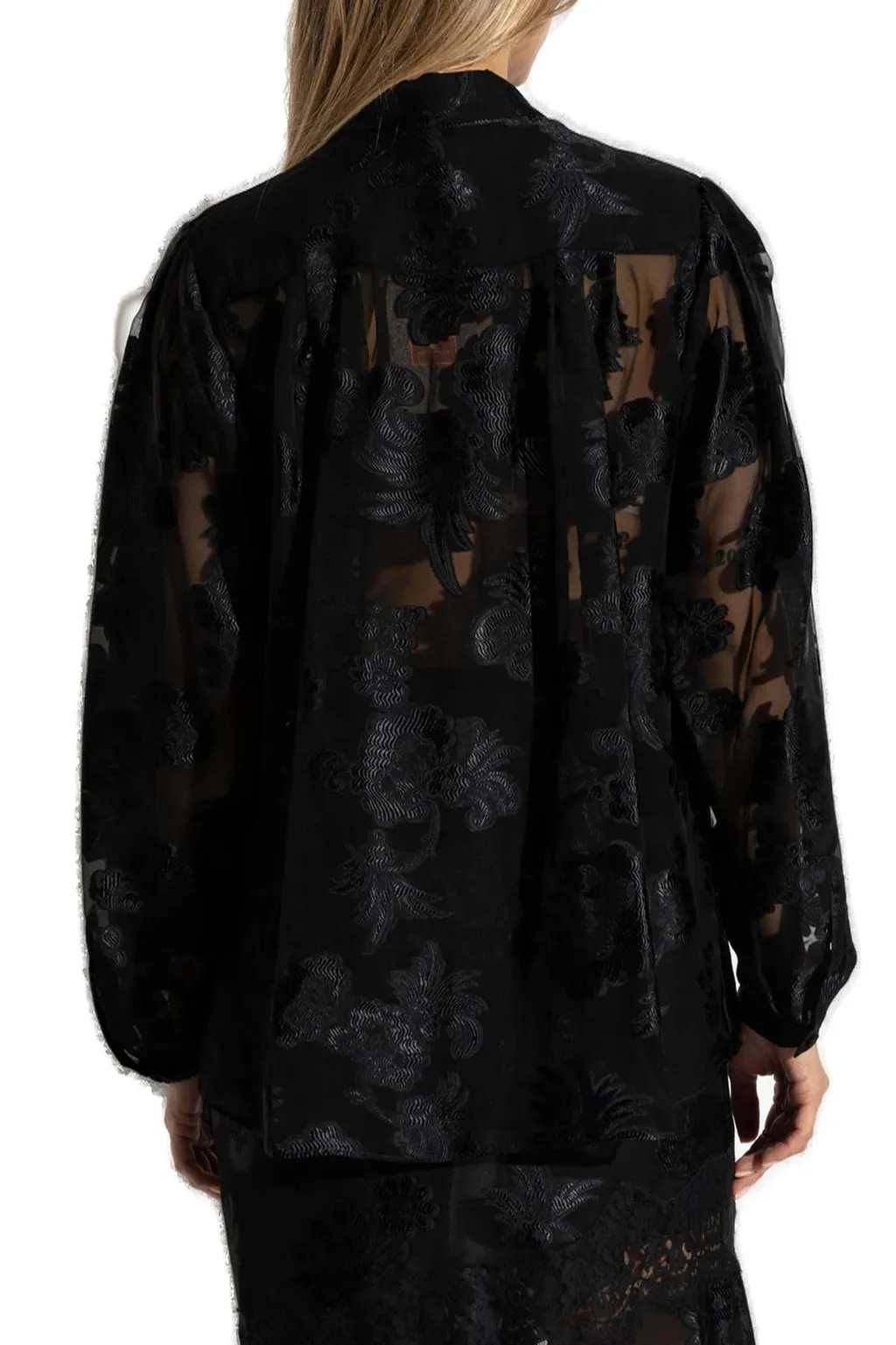 Semi-Sheer Chiffon Shirt