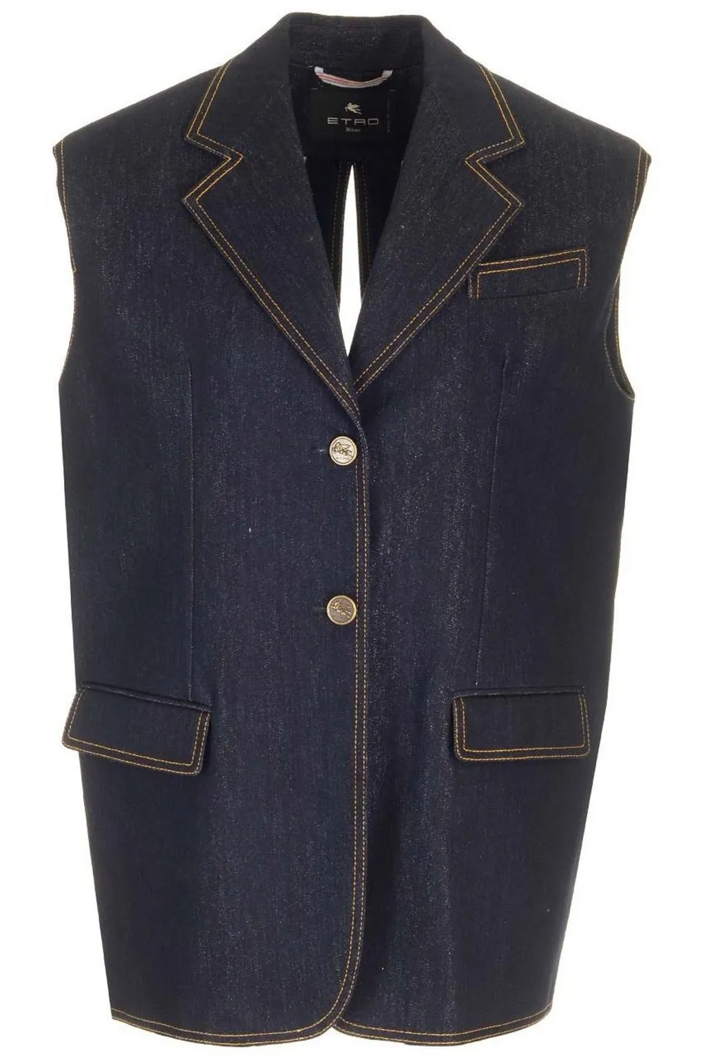 Lurex Denim Vest